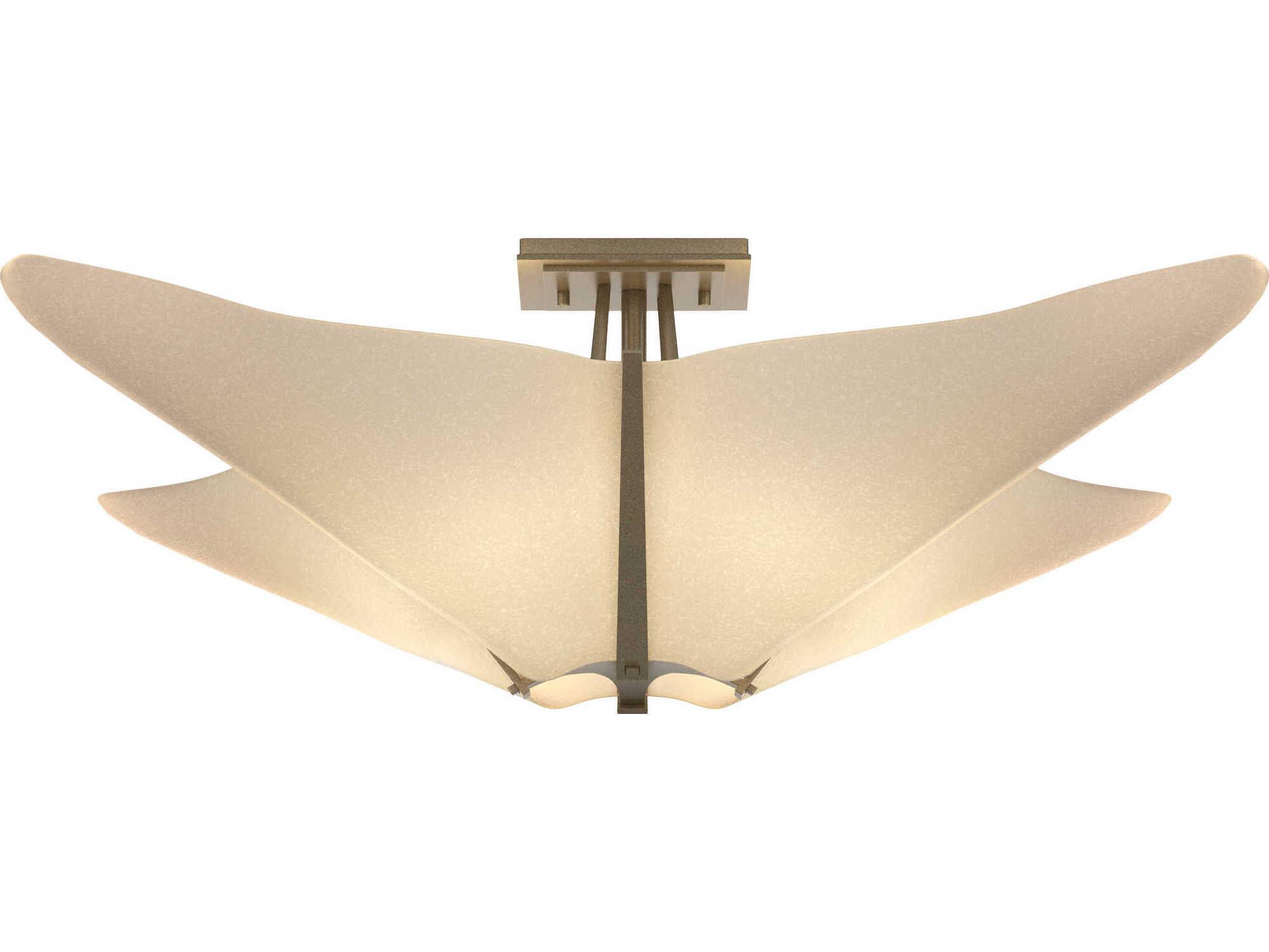 Hubbardton Forge Kirigami 4-Light Geometric Semi Flush Mount