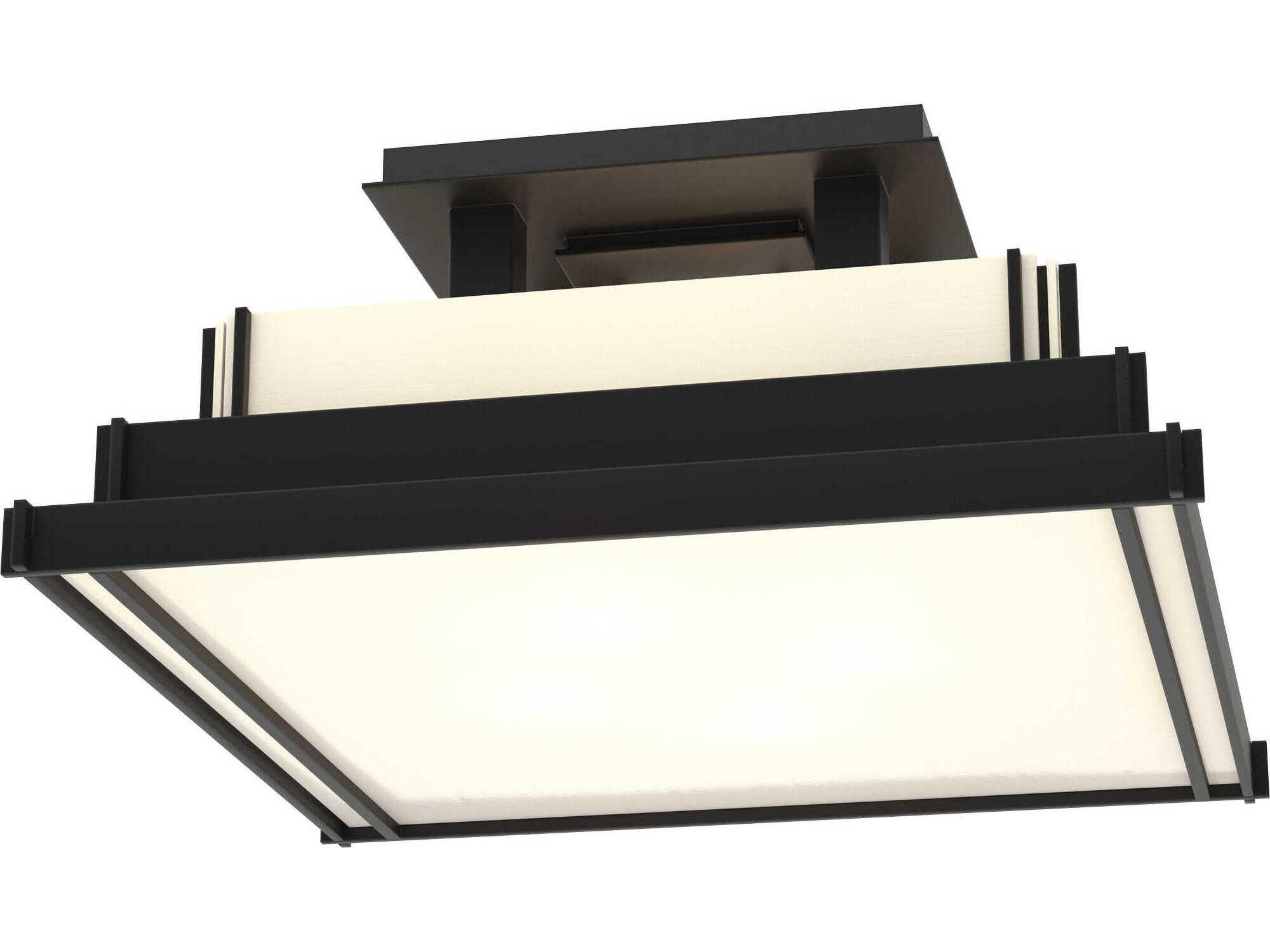 Hubbardton Forge Steppe 4-Light Glass Geometric Semi Flush Mount