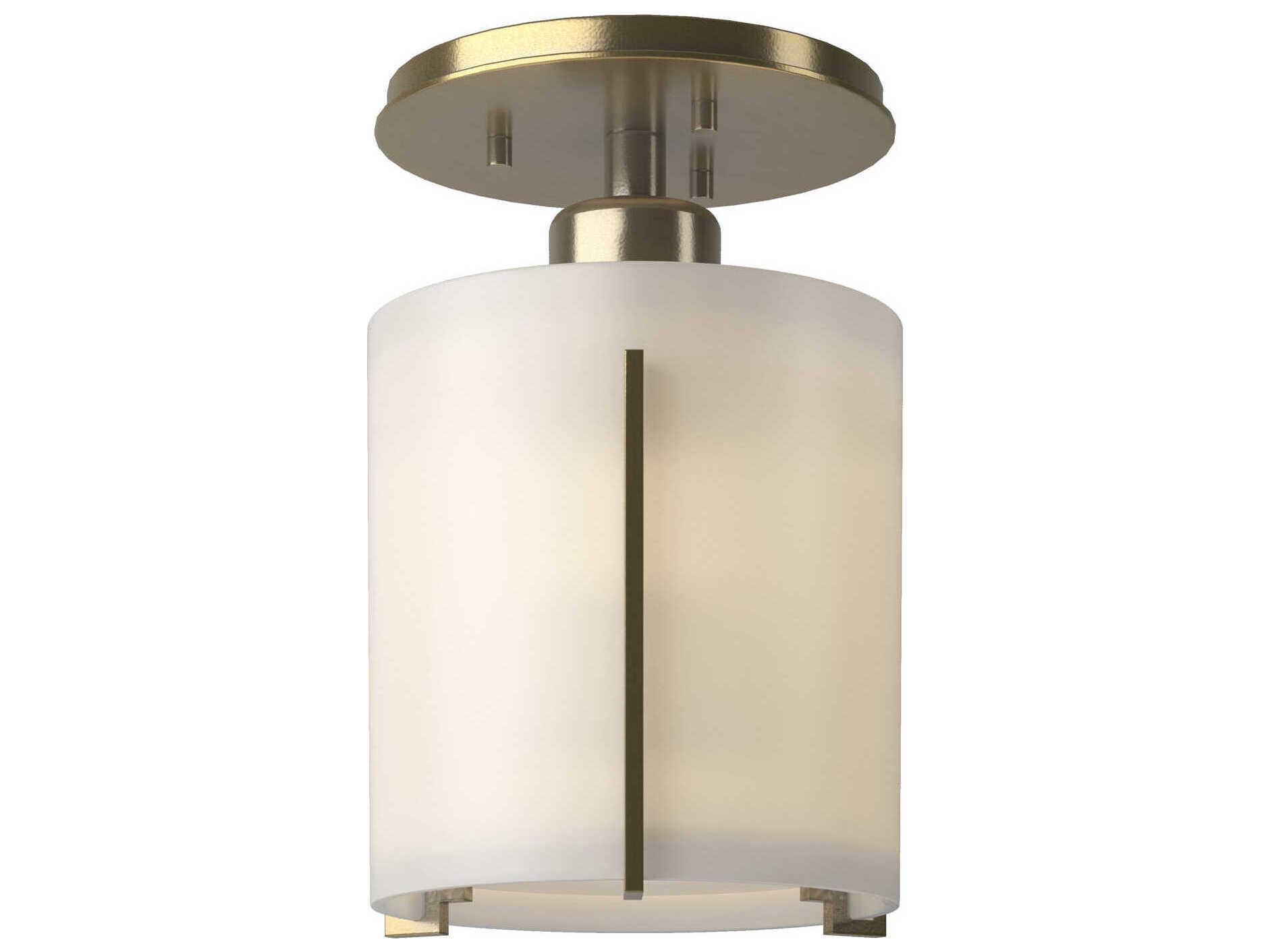 Hubbardton Forge Exos 1-Light Glass Drum Semi Flush Mount