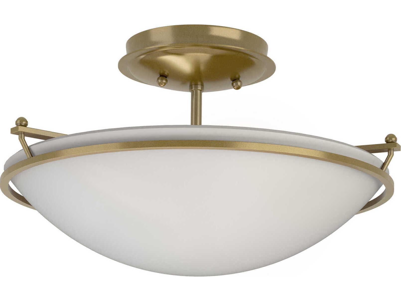 Hubbardton Forge Plain 2-Light Glass Bowl Semi Flush Mount