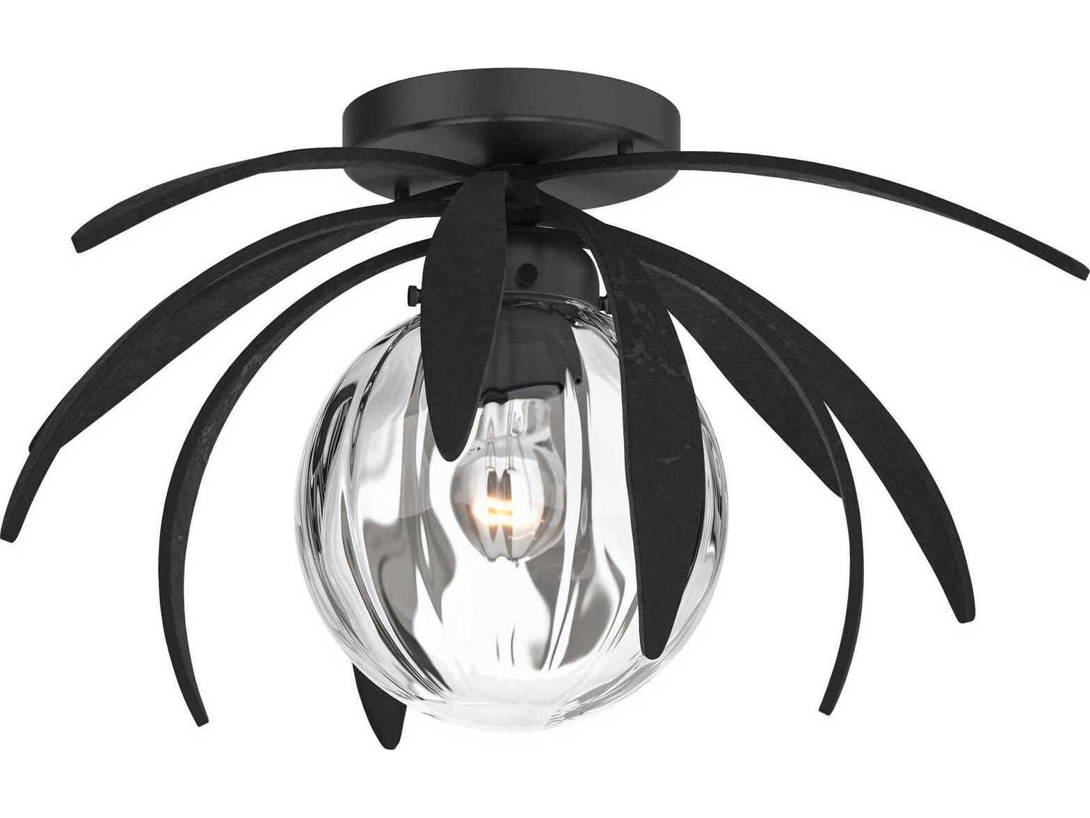 Hubbardton Forge Dahlia 1-Light Glass Globe Semi Flush Mount
