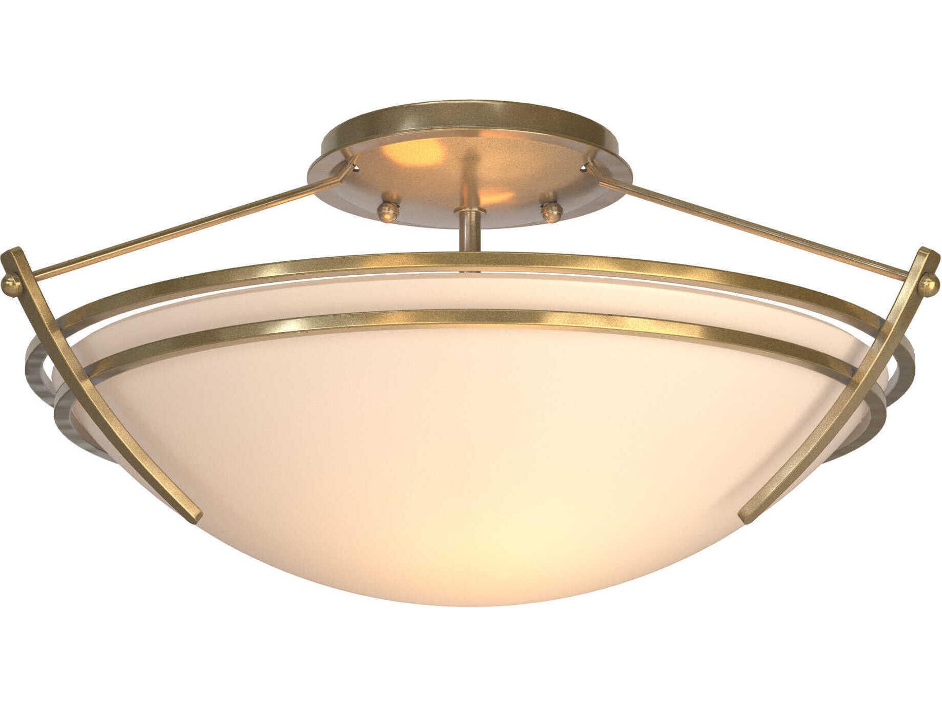 Hubbardton Forge Presidio 2-Light Glass Bowl Semi Flush Mount