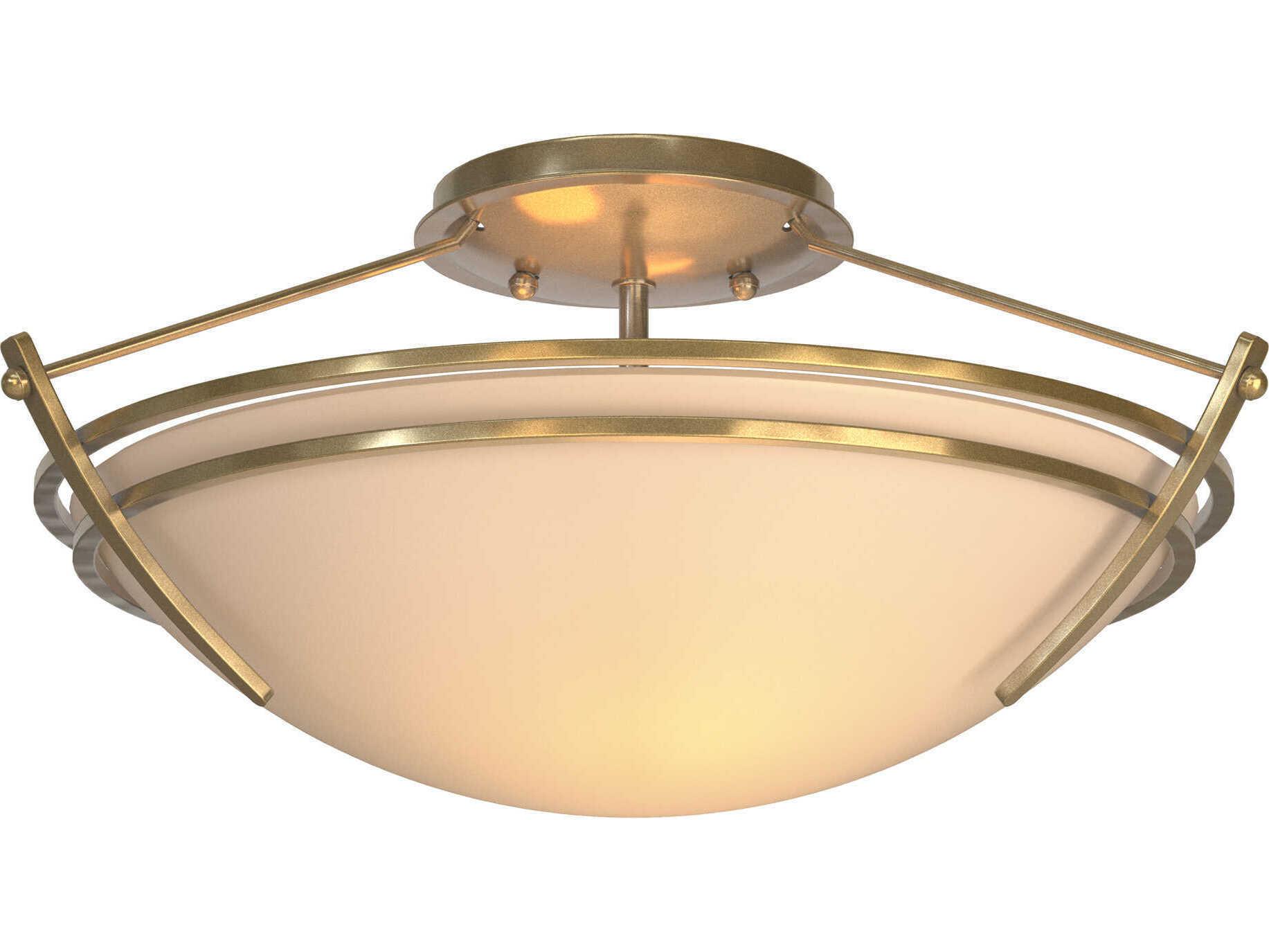 Hubbardton Forge Presidio 2-Light Glass Bowl Semi Flush Mount