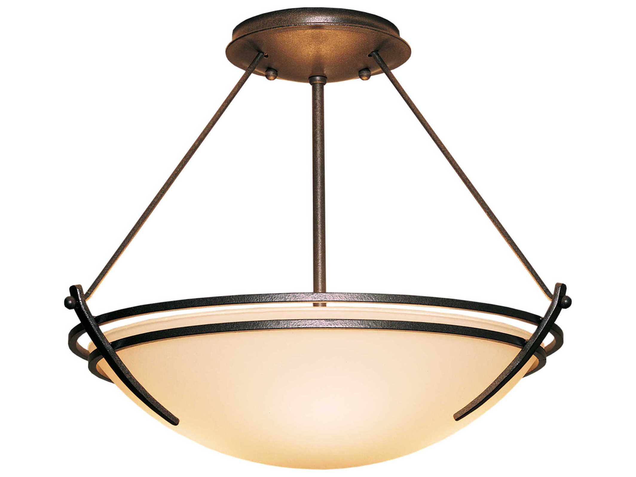 Hubbardton Forge Presidio 2-Light Glass Bowl Semi Flush Mount