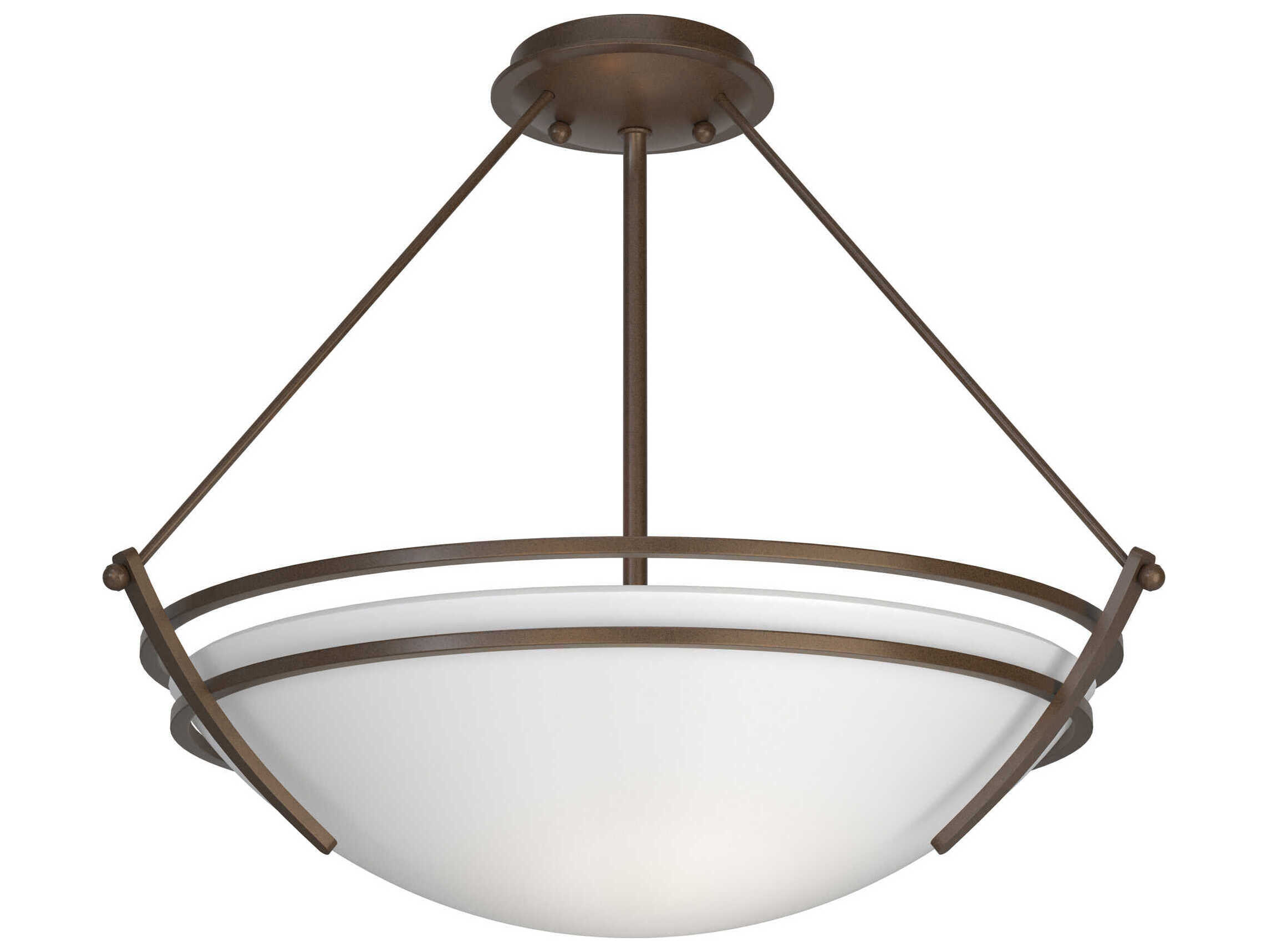 Hubbardton Forge Presidio 3-Light Glass Bowl Semi Flush Mount