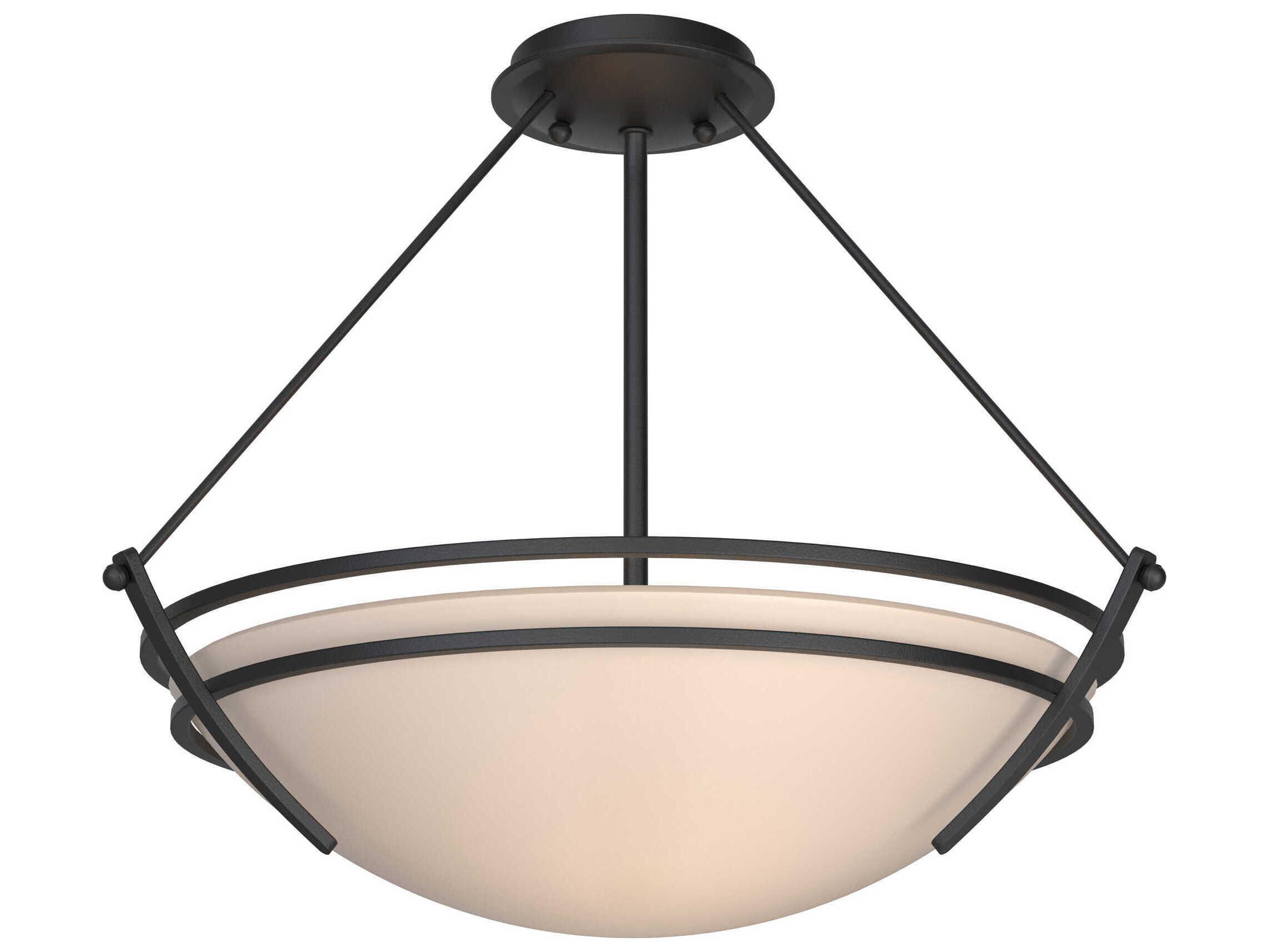 Hubbardton Forge Presidio 3-Light Glass Bowl Semi Flush Mount