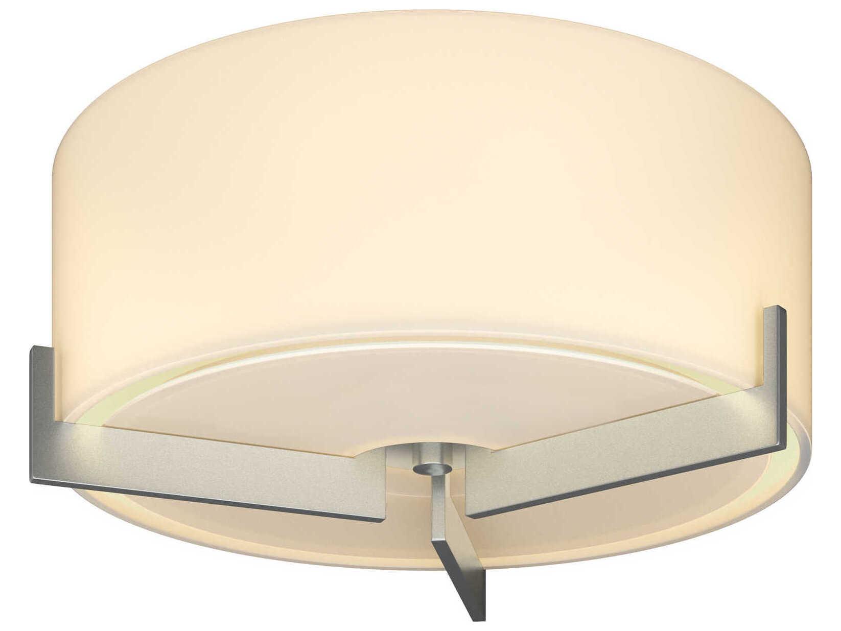 Hubbardton Forge Axis 1-Light Glass Drum Round Flush Mount