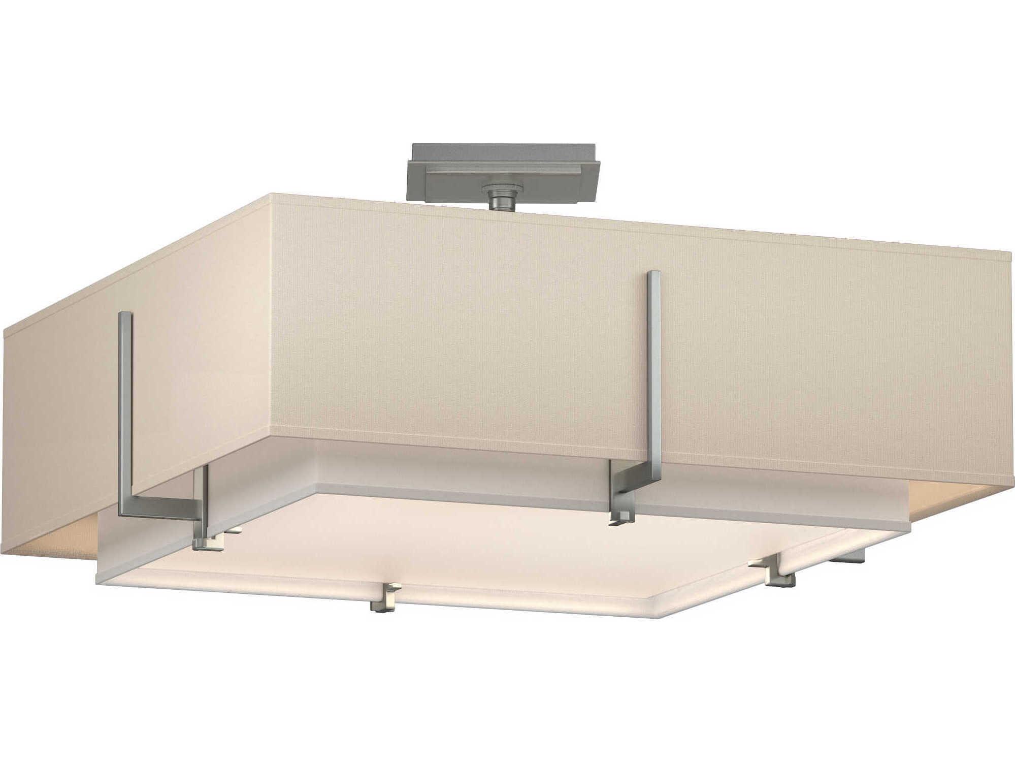 Hubbardton Forge Exos 4-Light Glass Tiered Semi Flush Mount