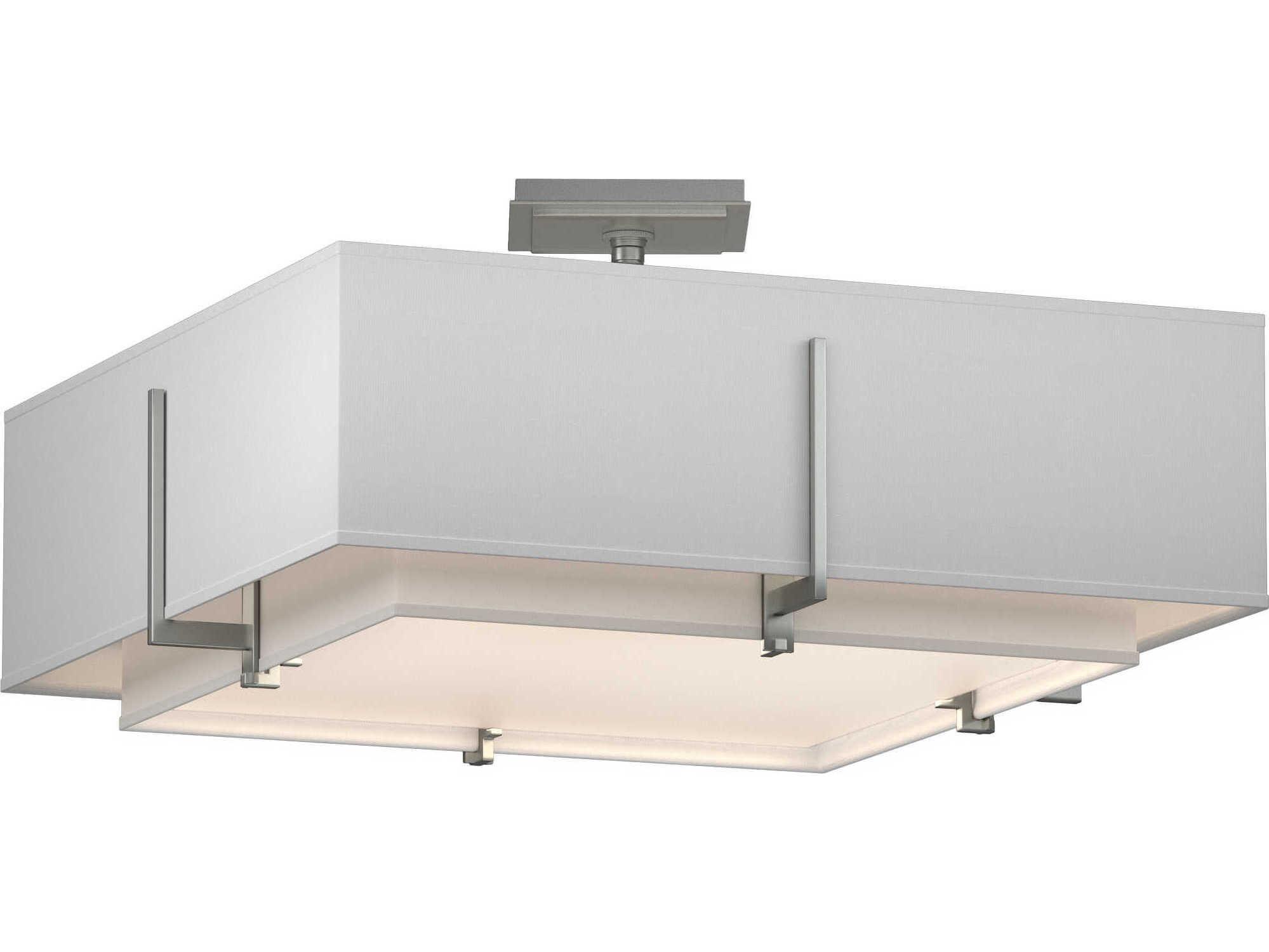 Hubbardton Forge Exos 4-Light Glass Tiered Semi Flush Mount