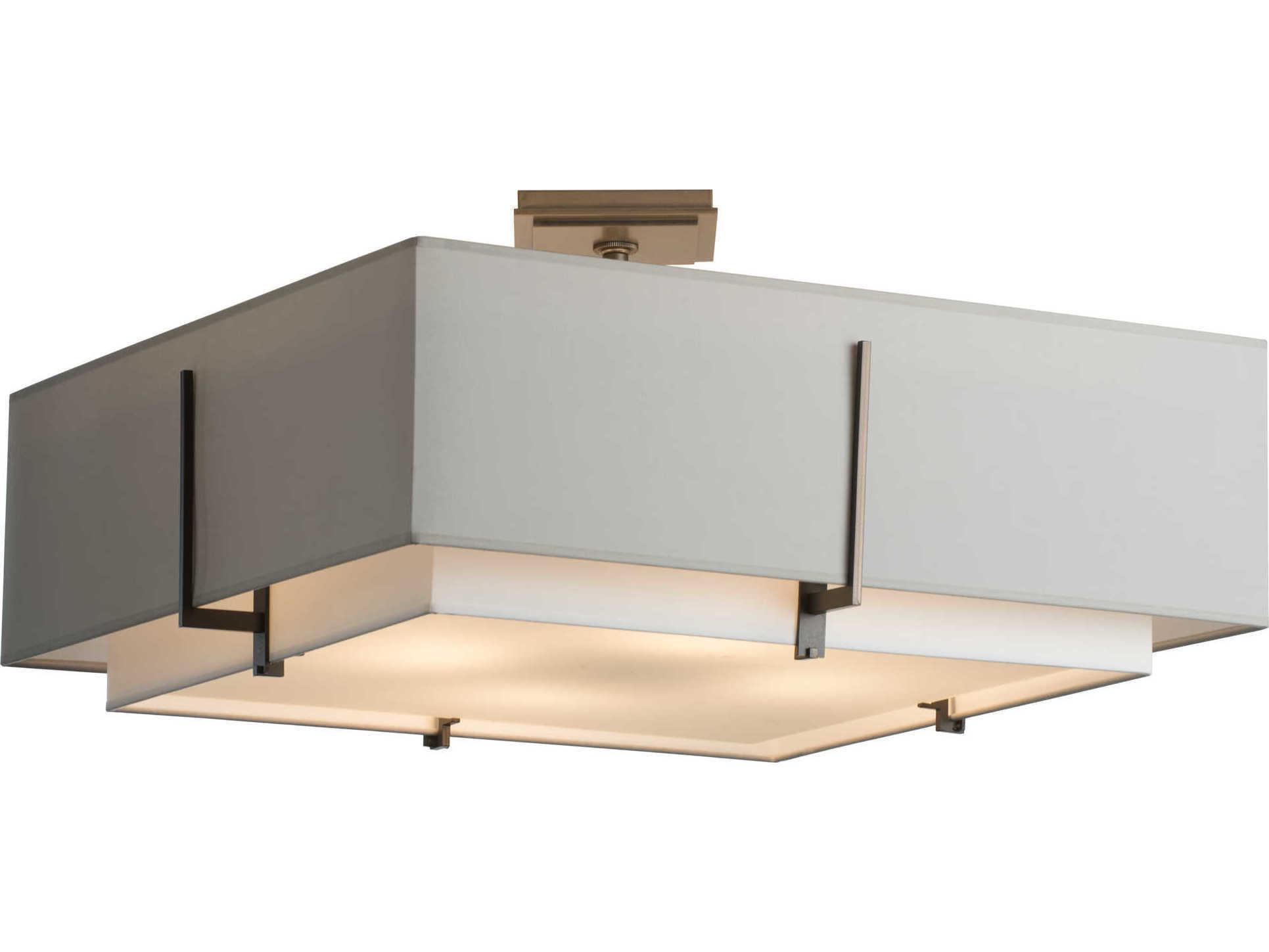 Hubbardton Forge Exos 4-Light Glass Tiered Semi Flush Mount