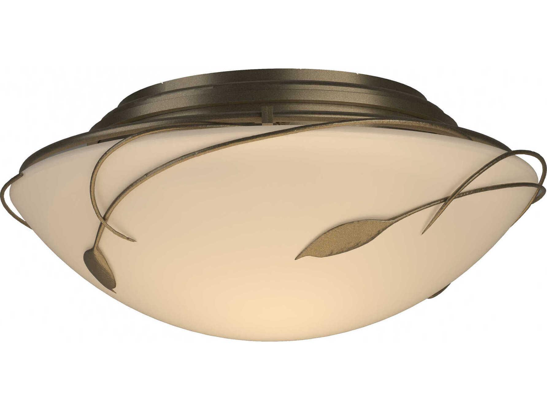 Hubbardton Forge Leaf 2-Light Glass Bowl Flush Mount