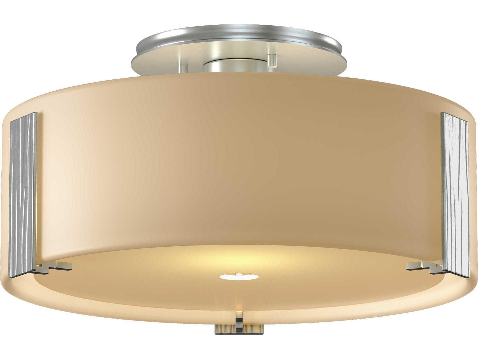 Hubbardton Forge Impressions 1-Light Glass Drum Semi Flush Mount