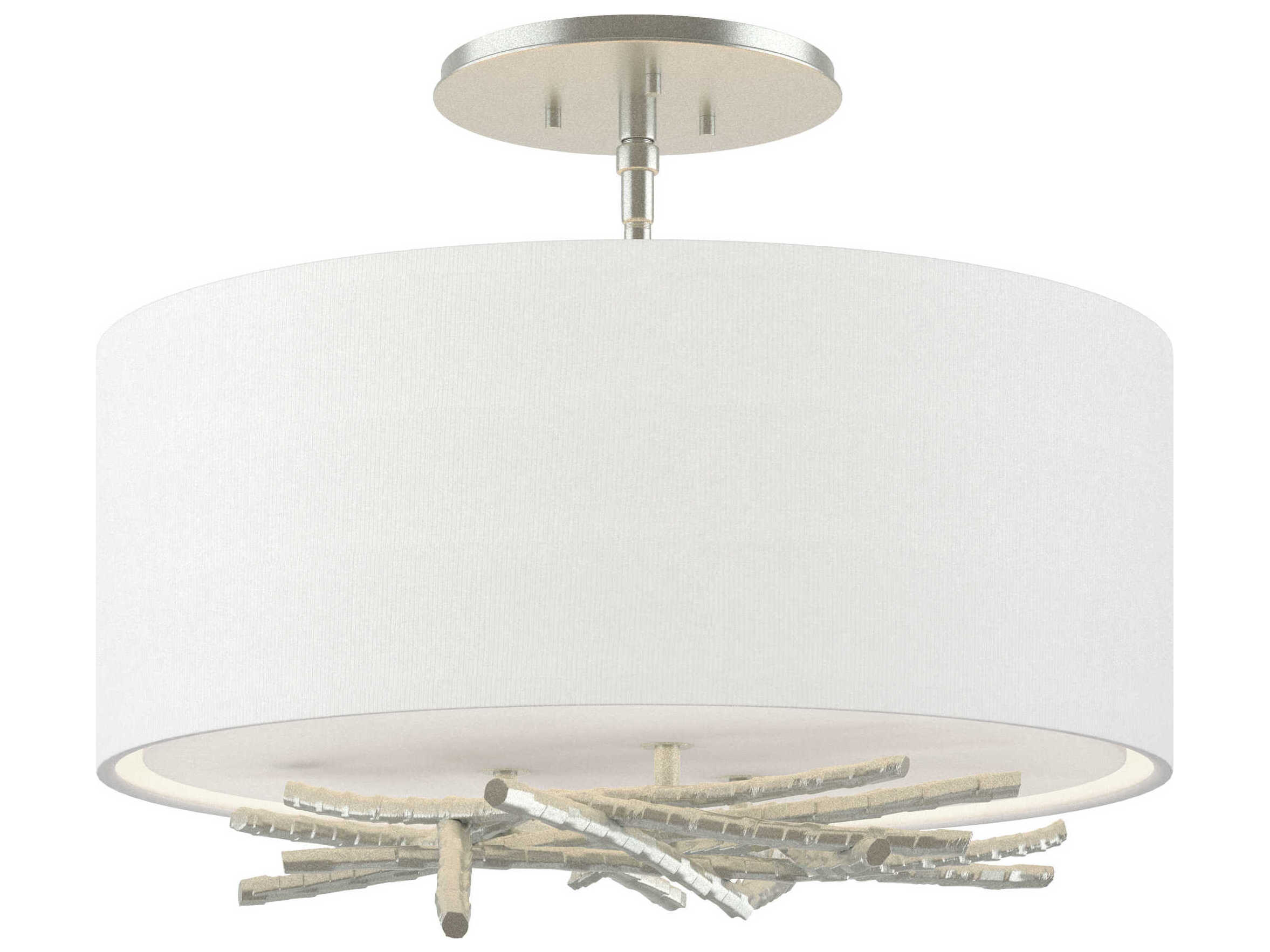 Hubbardton Forge Brindille 3-Light Steel Drum Semi Flush Mount
