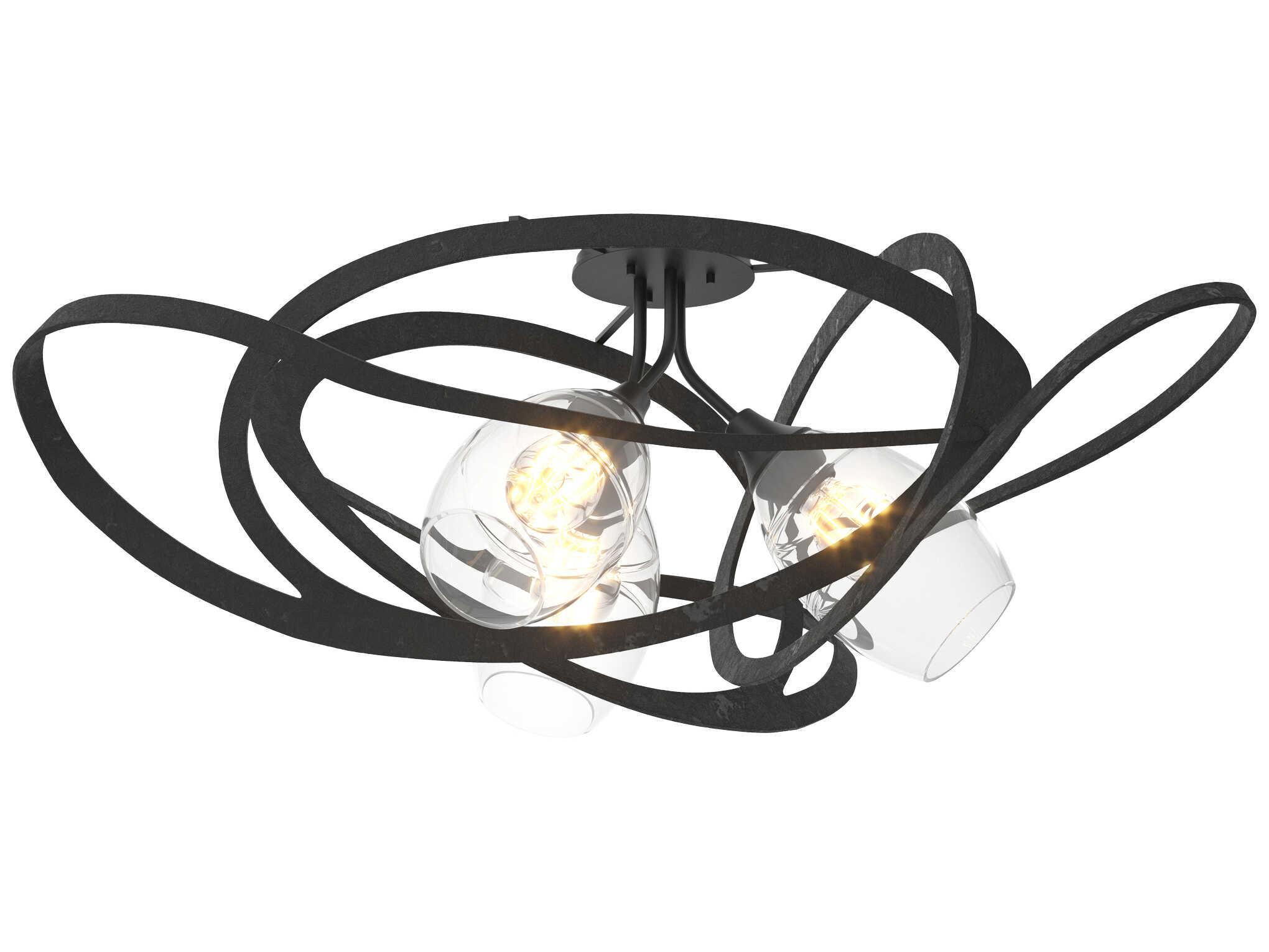 Hubbardton Forge Nest 3-Light Glass Semi Flush Mount