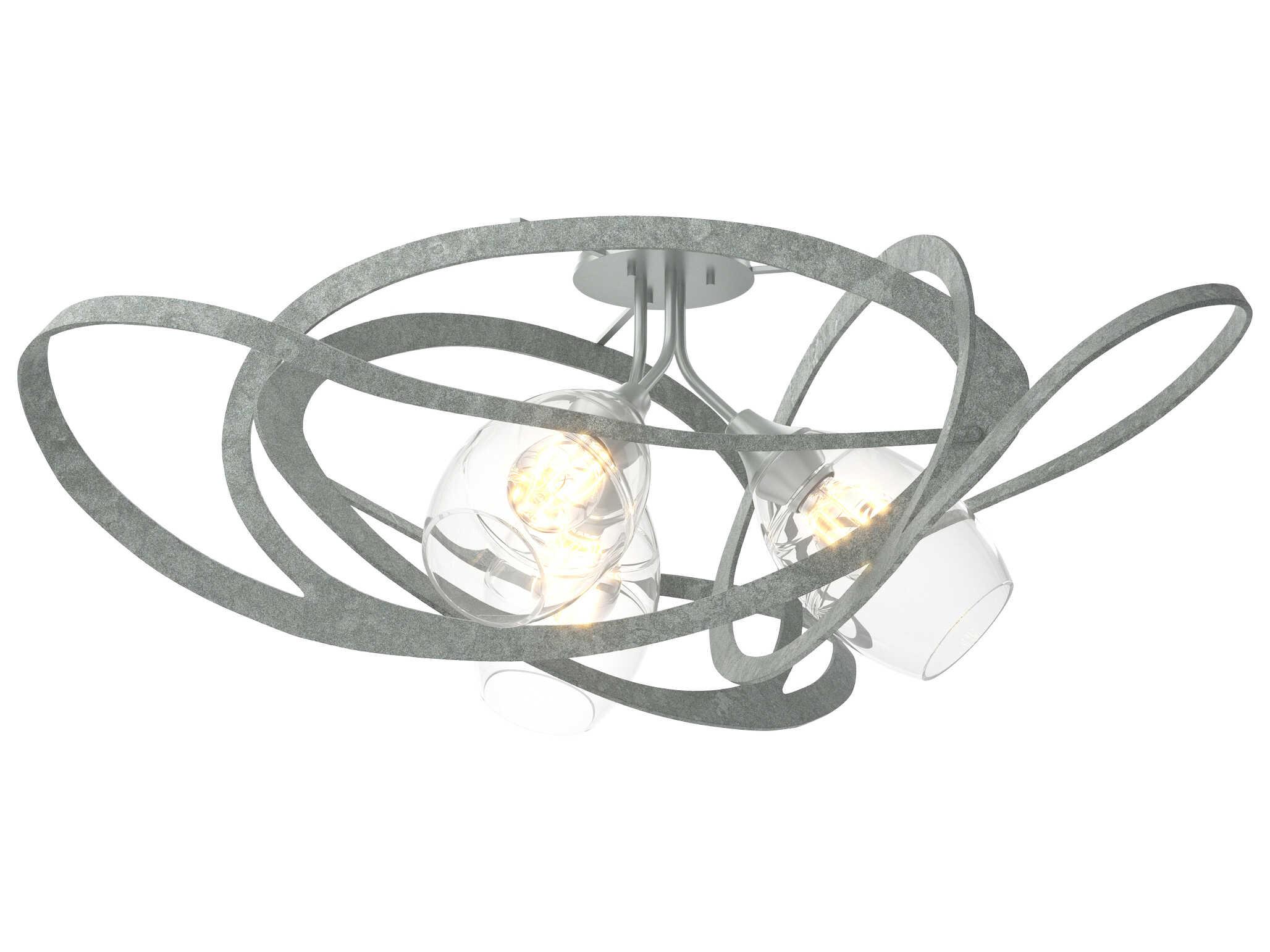 Hubbardton Forge Nest 3-Light Glass Semi Flush Mount