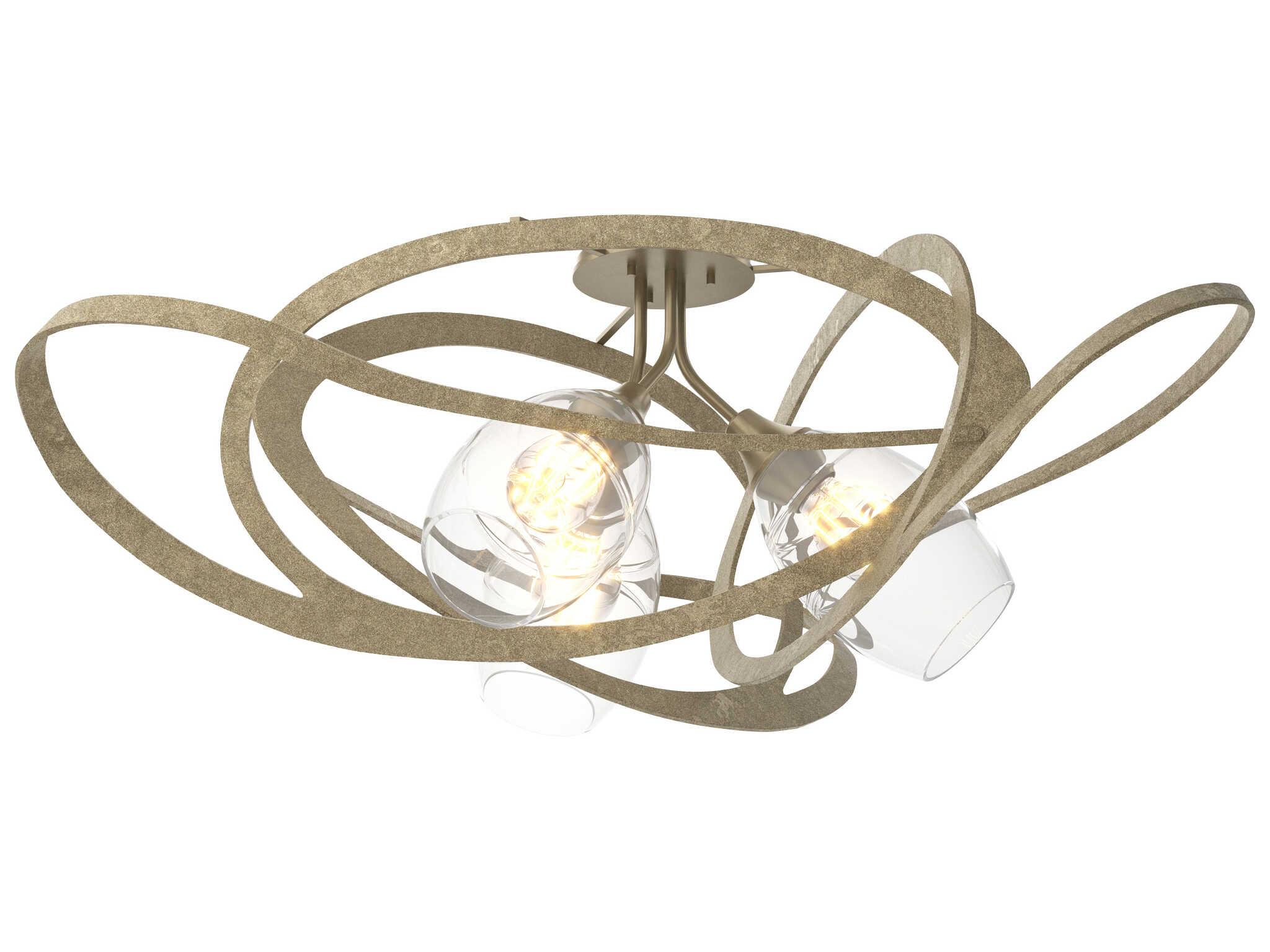 Hubbardton Forge Nest 3-Light Glass Semi Flush Mount