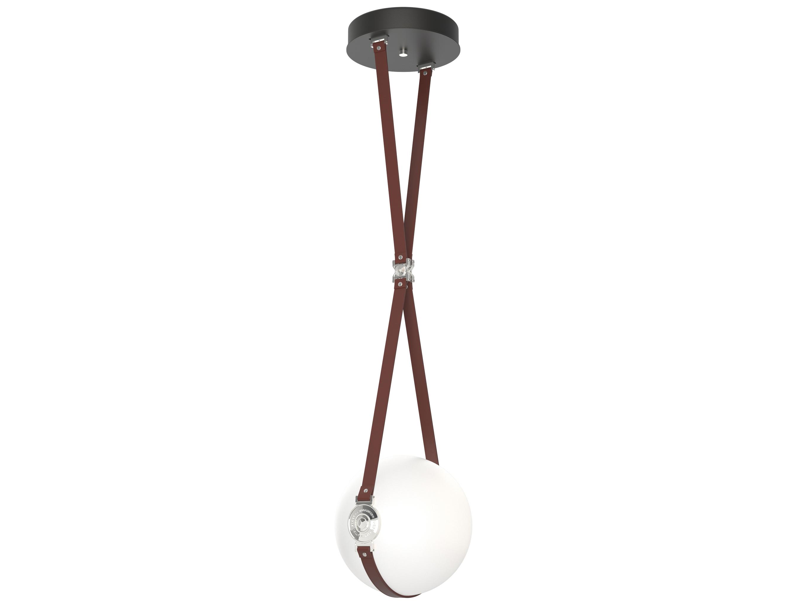 Hubbardton Forge Derby Black Glass LED Globe Mini Pendant