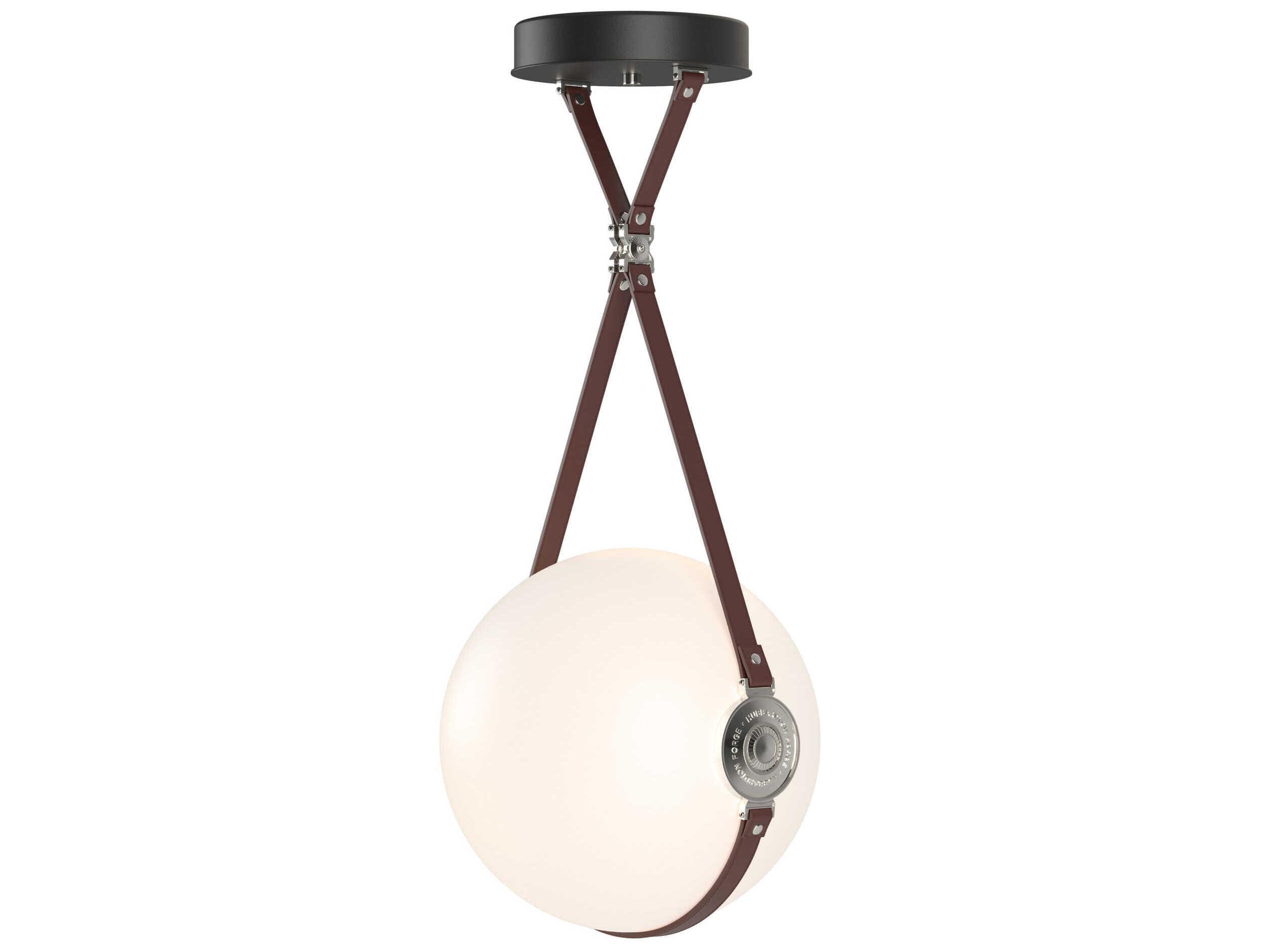 Hubbardton Forge Derby Black Glass LED Globe Pendant