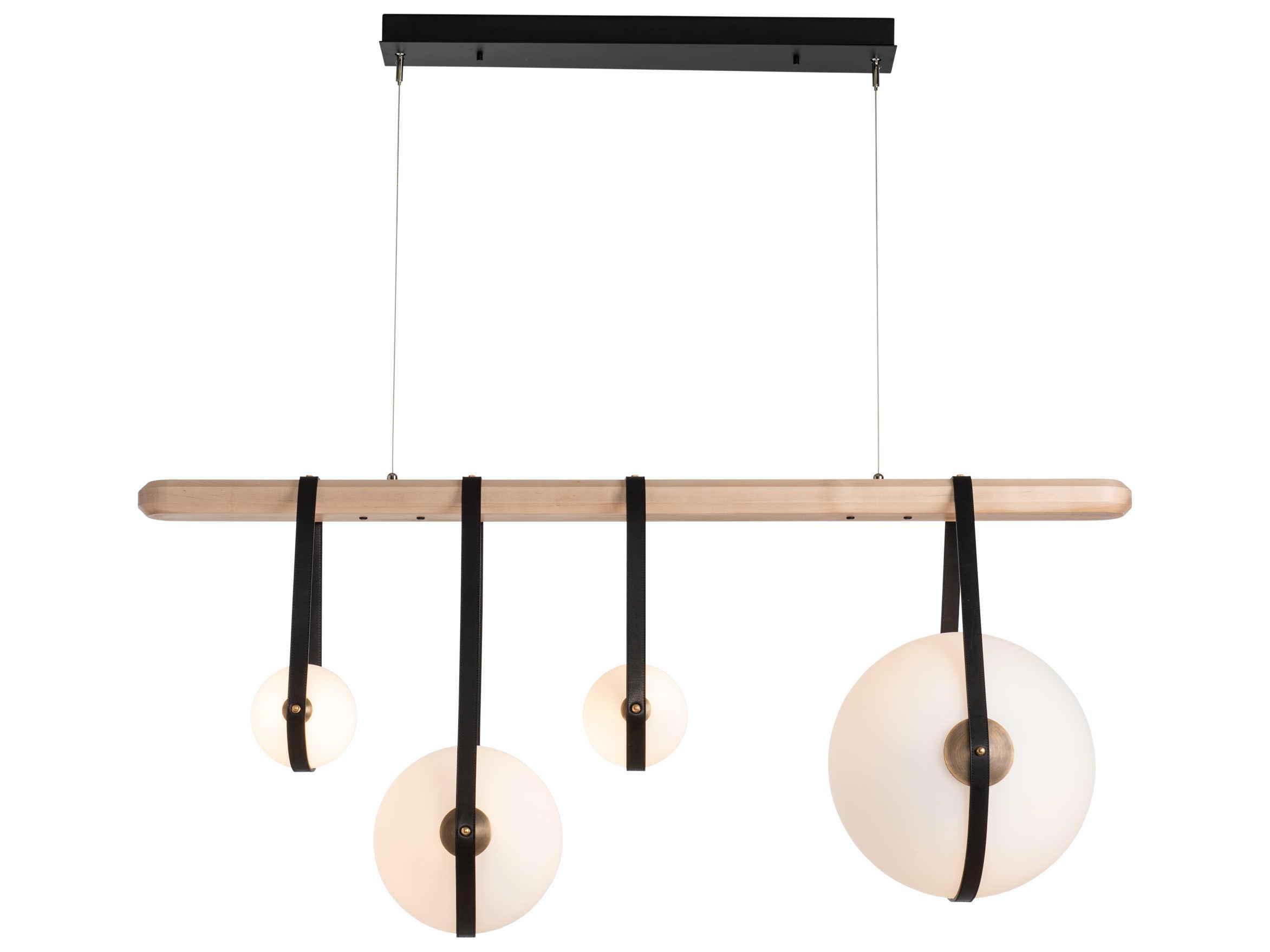 Hubbardton Forge Derby 4-Light Glass LED Globe Linear Island Pendant