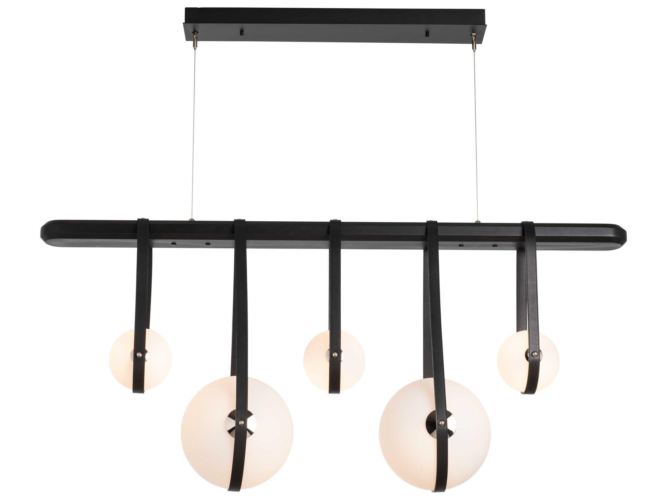 Hubbardton Forge Derby 5-Light Glass LED Globe Linear Island Pendant