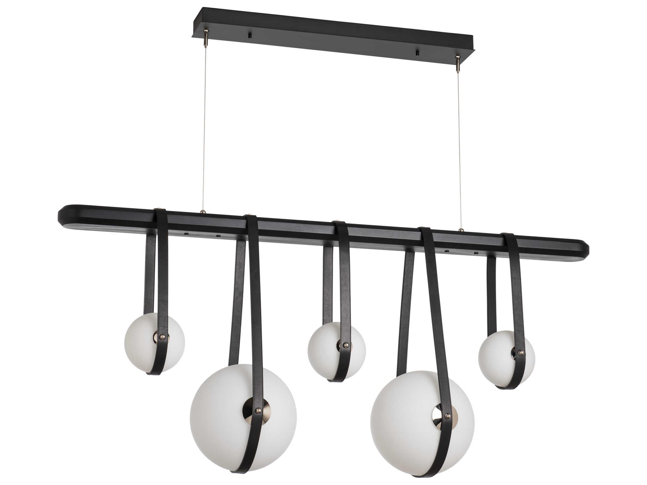 Hubbardton Forge Derby 5-Light Glass LED Globe Linear Island Pendant