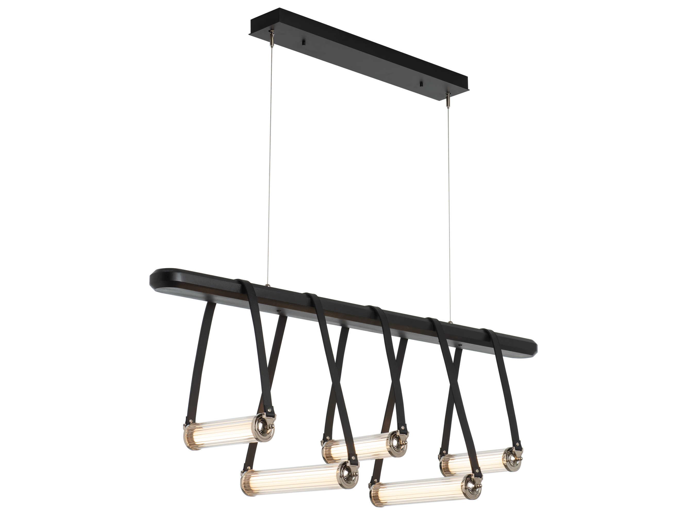 Hubbardton Forge York 5-Light Glass LED Cylinder Linear Island Pendant