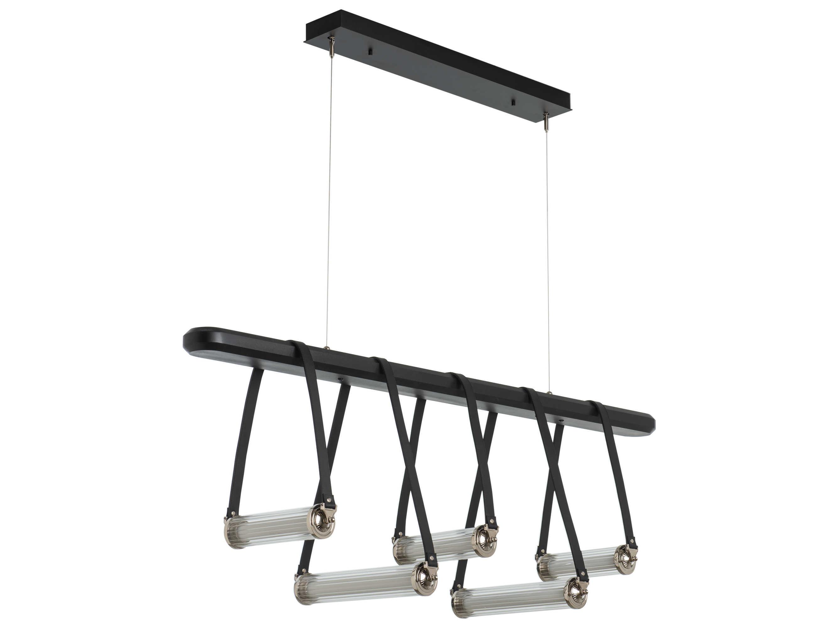 Hubbardton Forge York 5-Light Glass LED Cylinder Linear Island Pendant