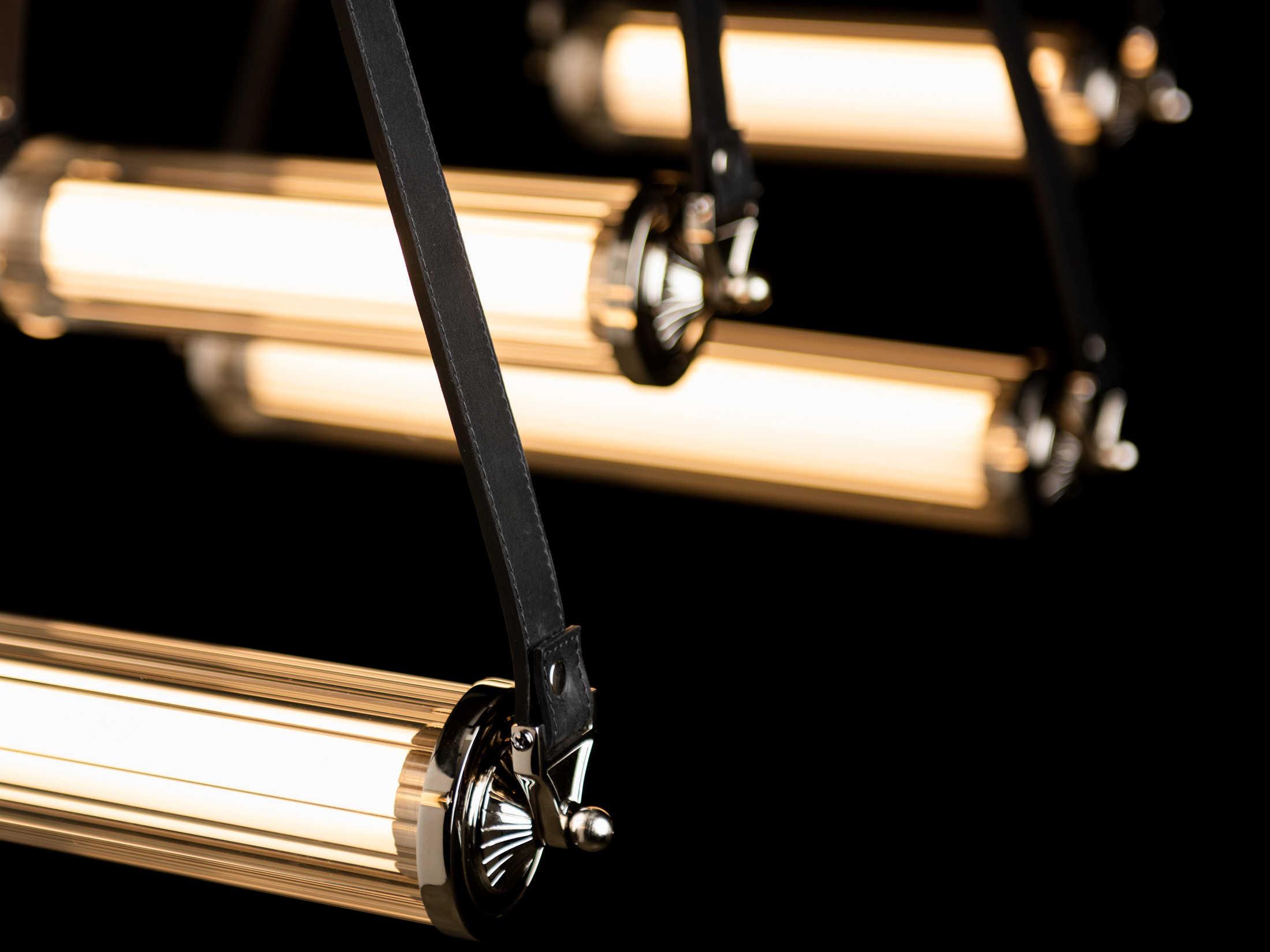 Hubbardton Forge York 5-Light Glass LED Cylinder Linear Island Pendant