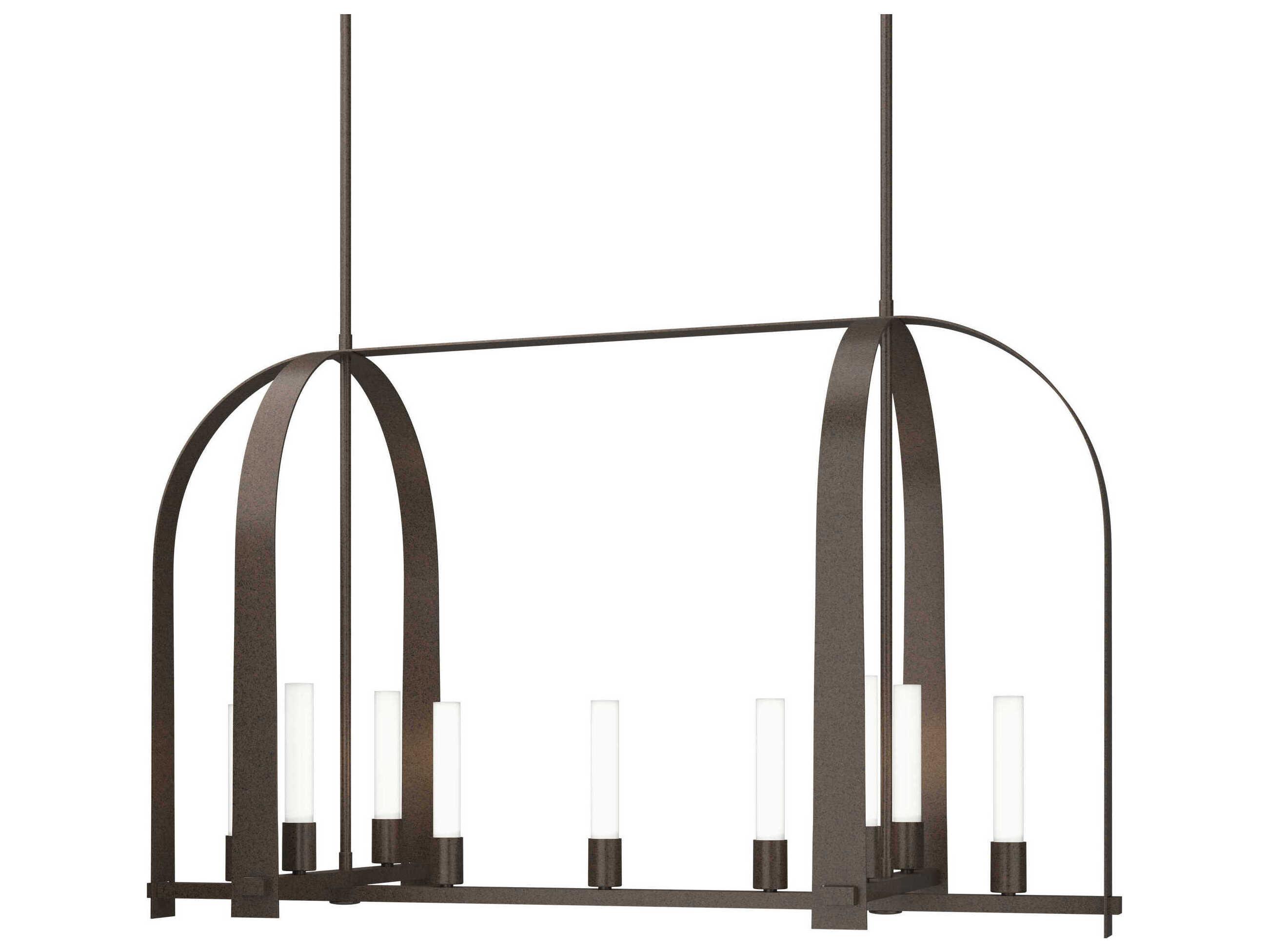 Hubbardton Forge Triomphe 9-Light Glass LED Linear Island Pendant
