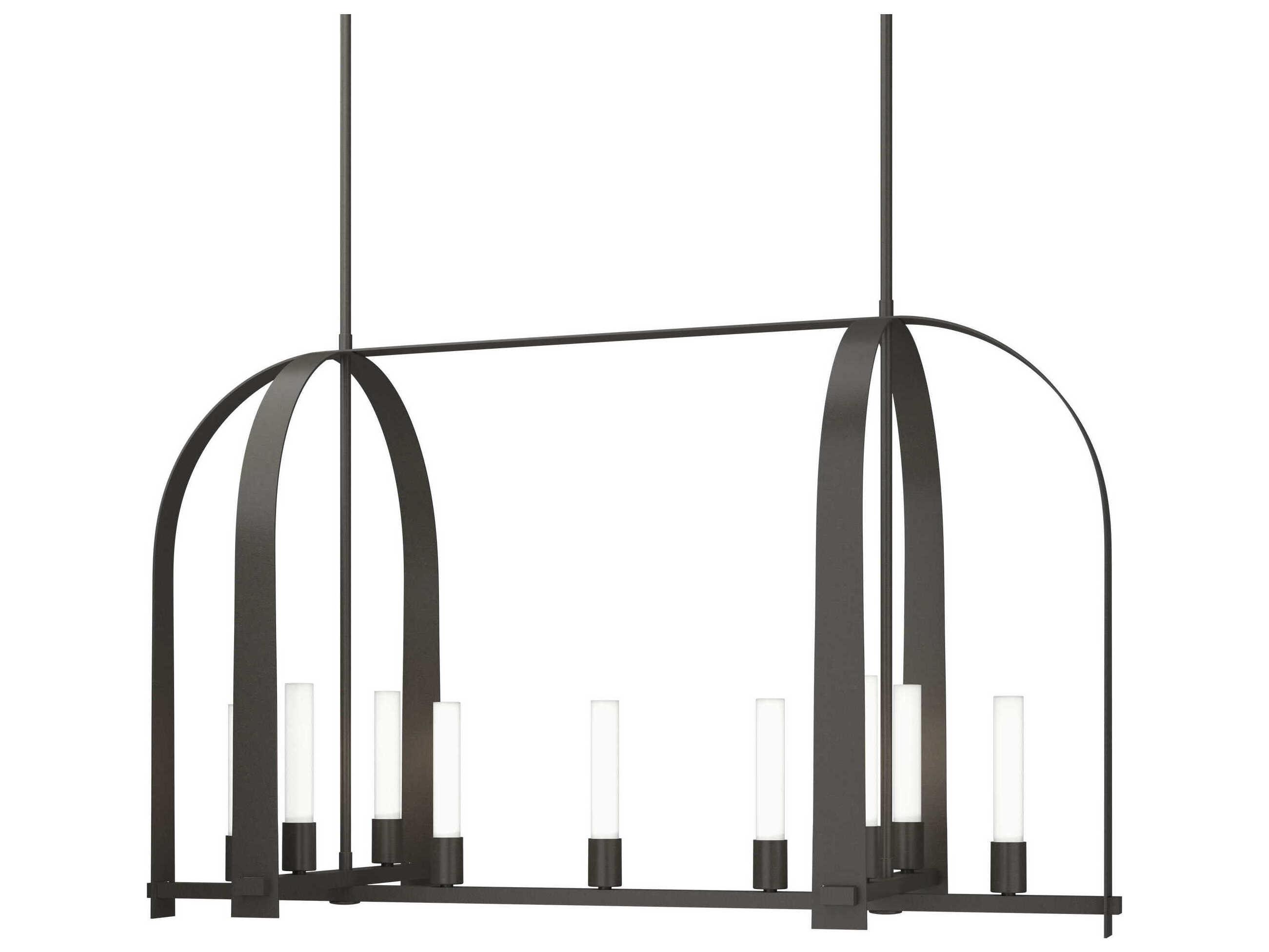 Hubbardton Forge Triomphe 9-Light Glass LED Linear Island Pendant