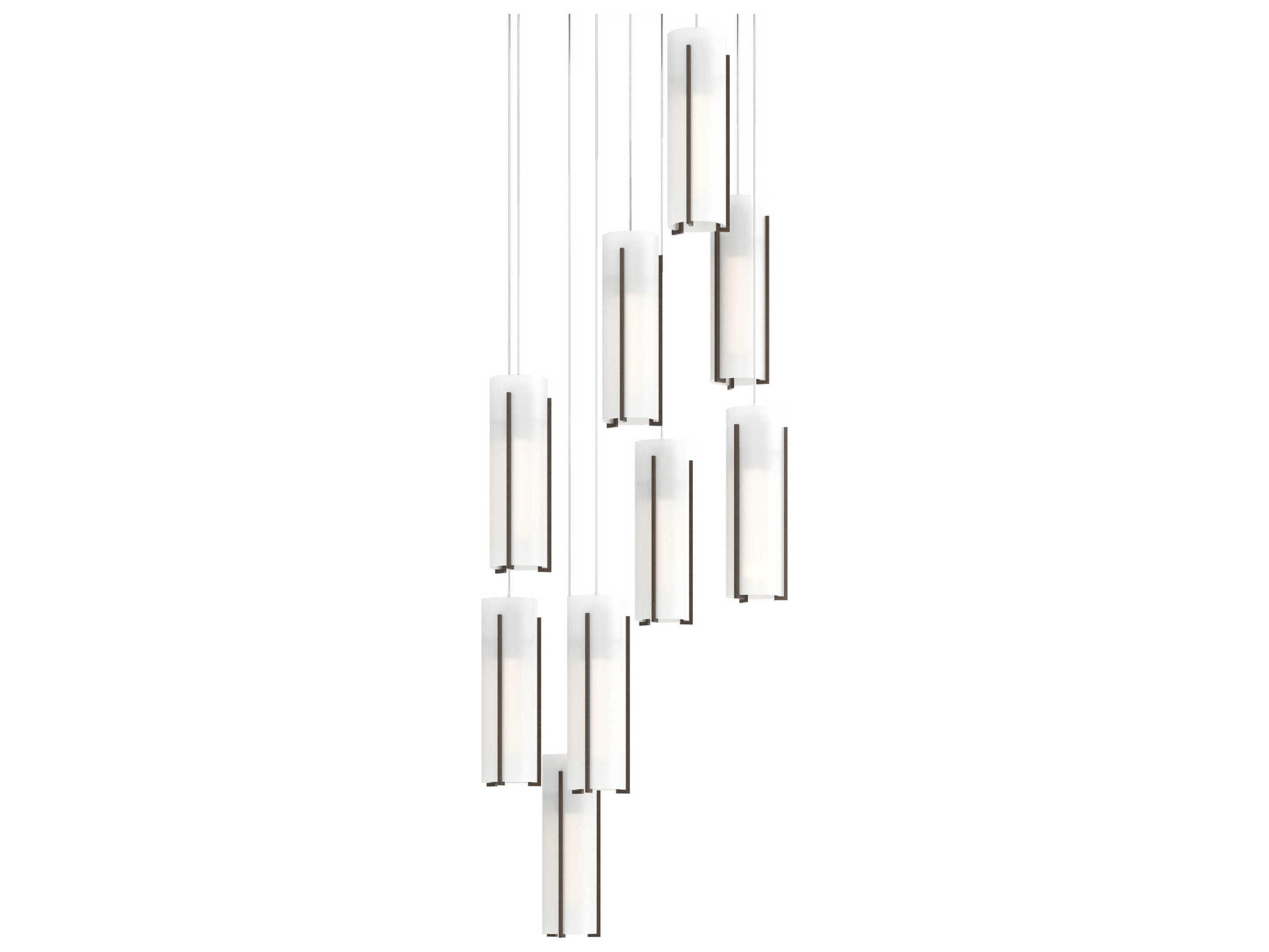 Hubbardton Forge Exos 9-Light Glass Cylinder Pendant