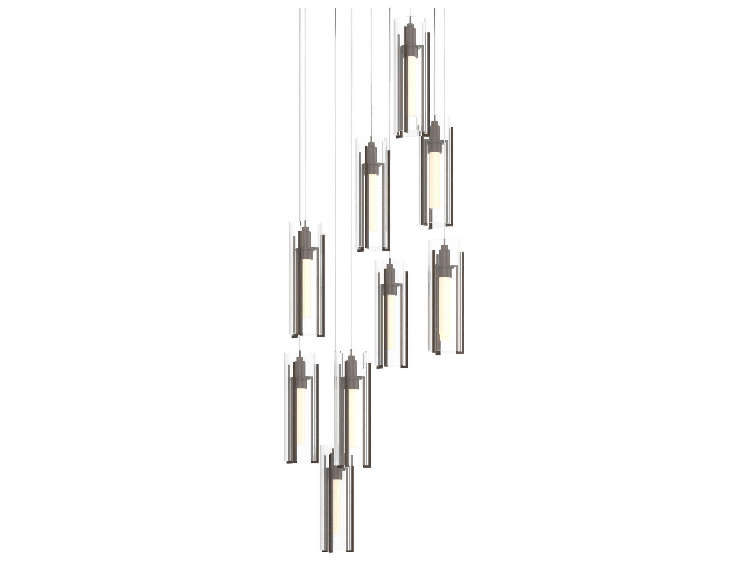 Hubbardton Forge Exos 9-Light Glass Cylinder Pendant