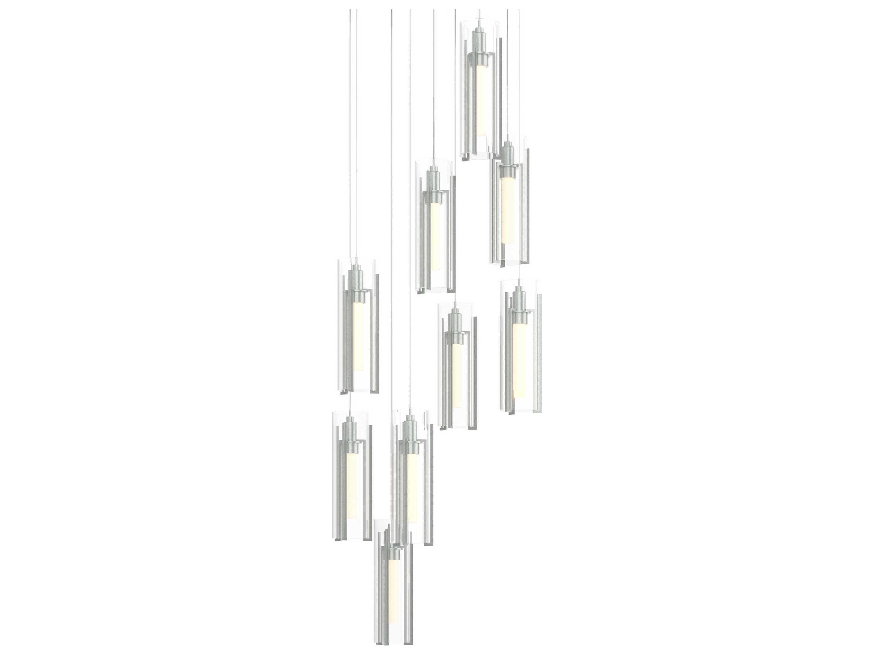 Hubbardton Forge Exos 9-Light Glass Cylinder Pendant