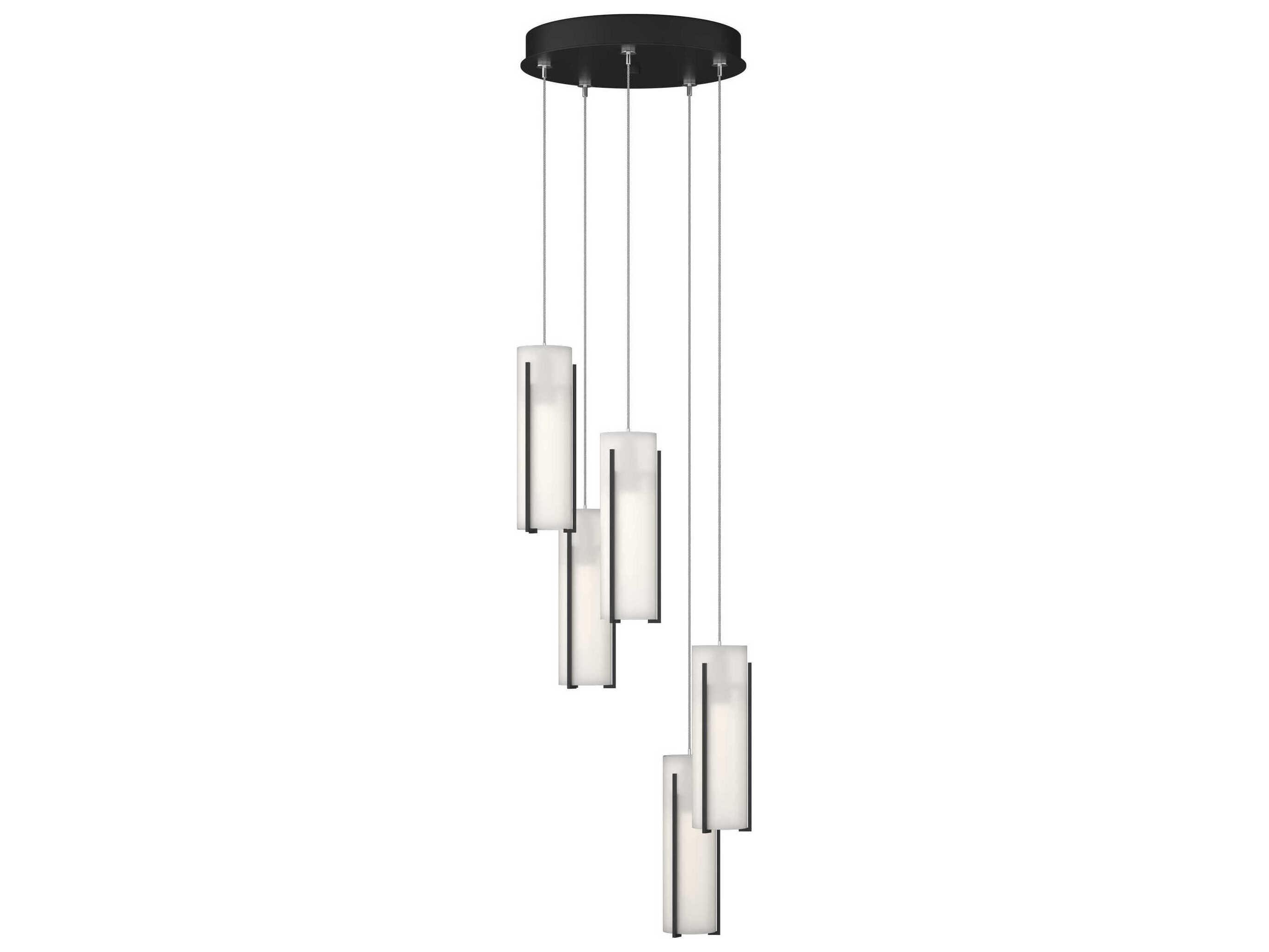 Hubbardton Forge Exos 5-Light Glass LED Cylinder Pendant