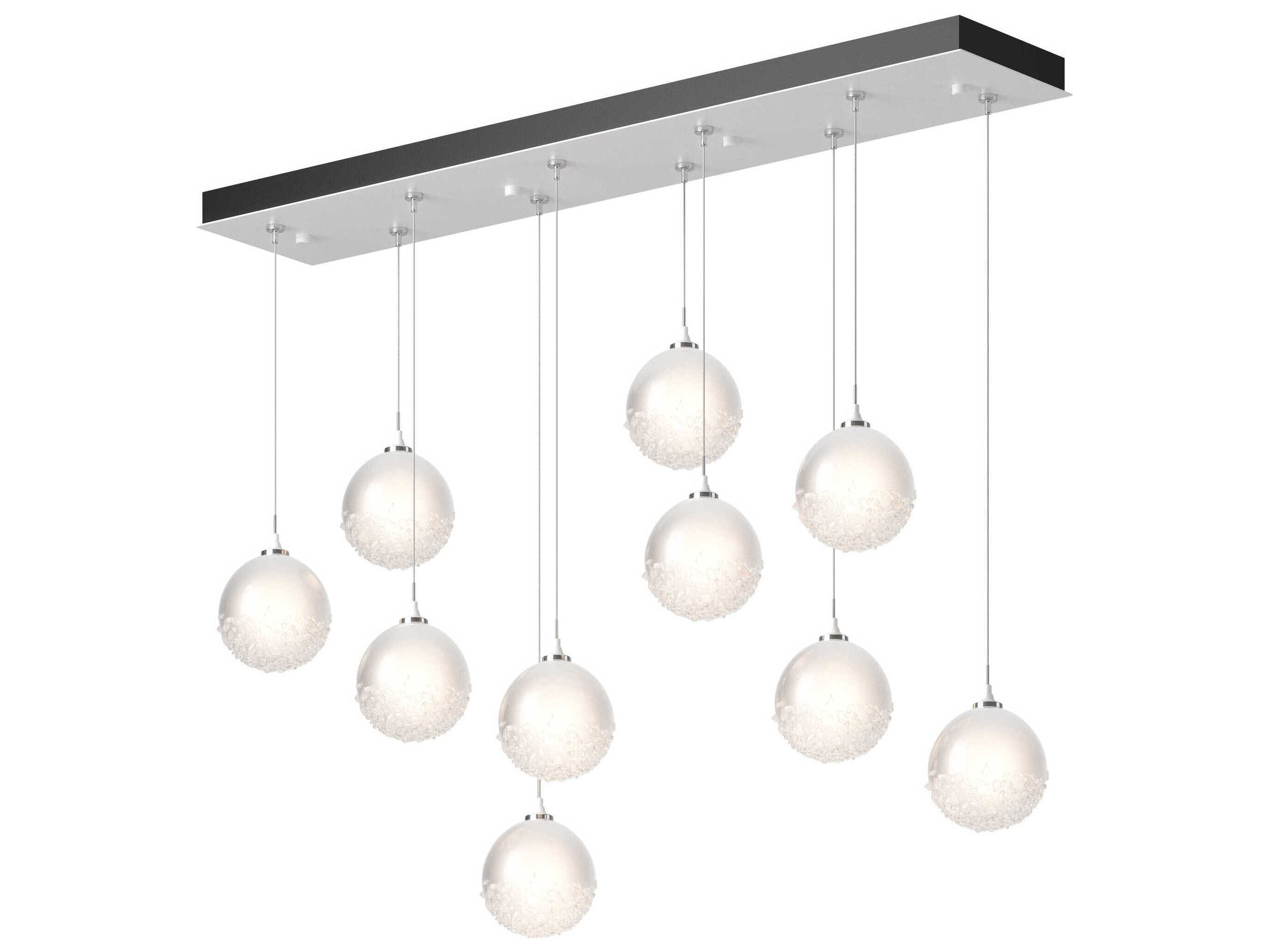 Hubbardton Forge Fritz 10-Light Glass LED Globe Linear Island Pendant