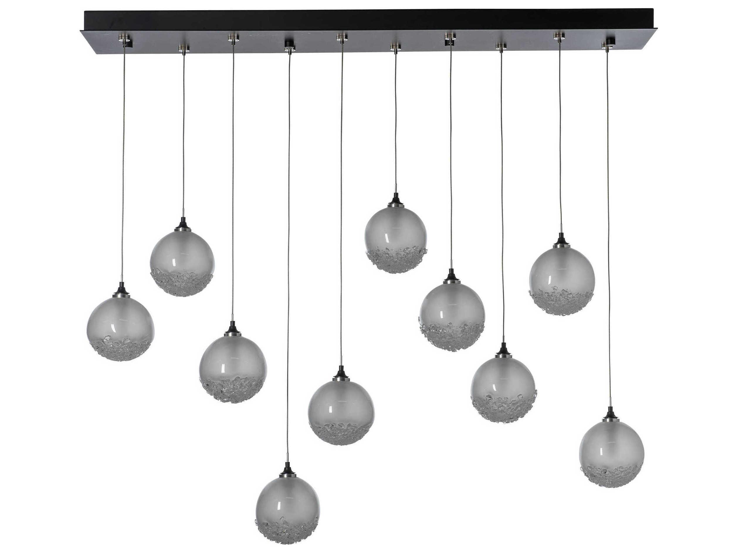Hubbardton Forge Fritz 10-Light Glass LED Globe Linear Island Pendant