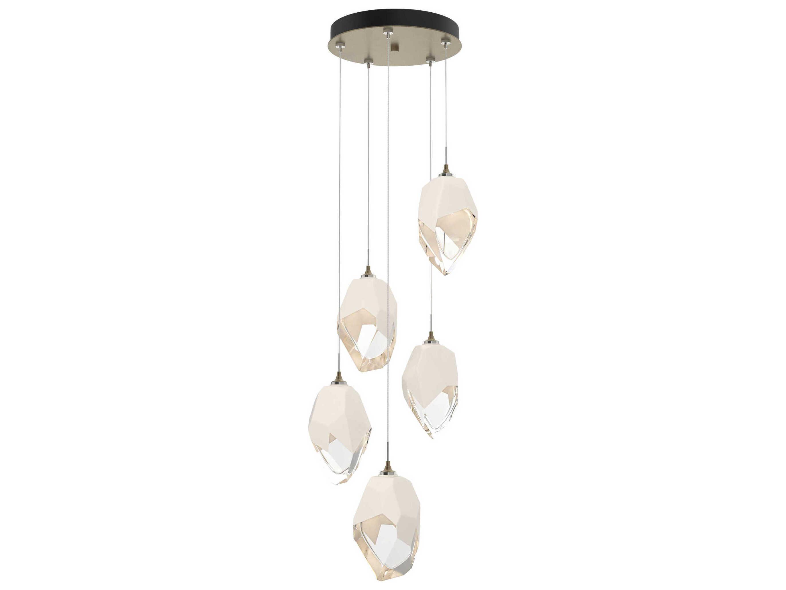 Hubbardton Forge Chrysalis 5-Light Crystal Glass Pendant