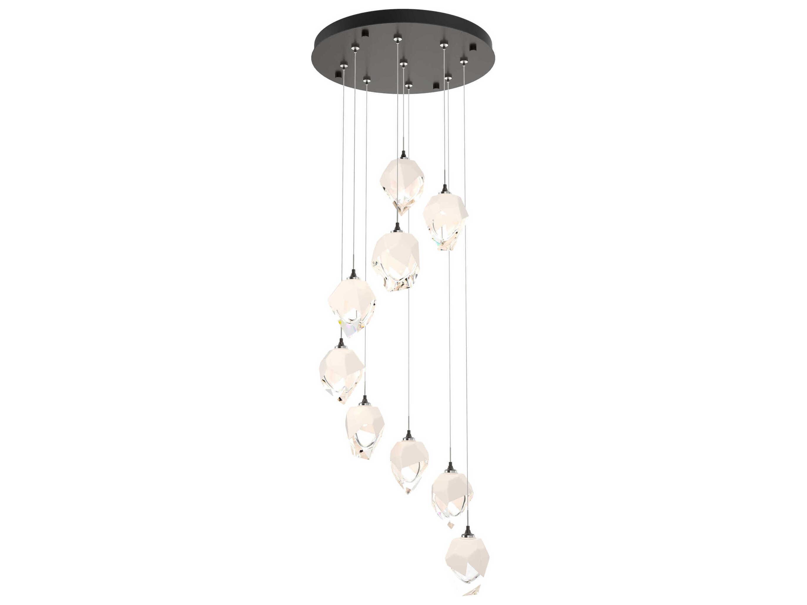 Hubbardton Forge Chrysalis 9-Light Crystal Glass Pendant