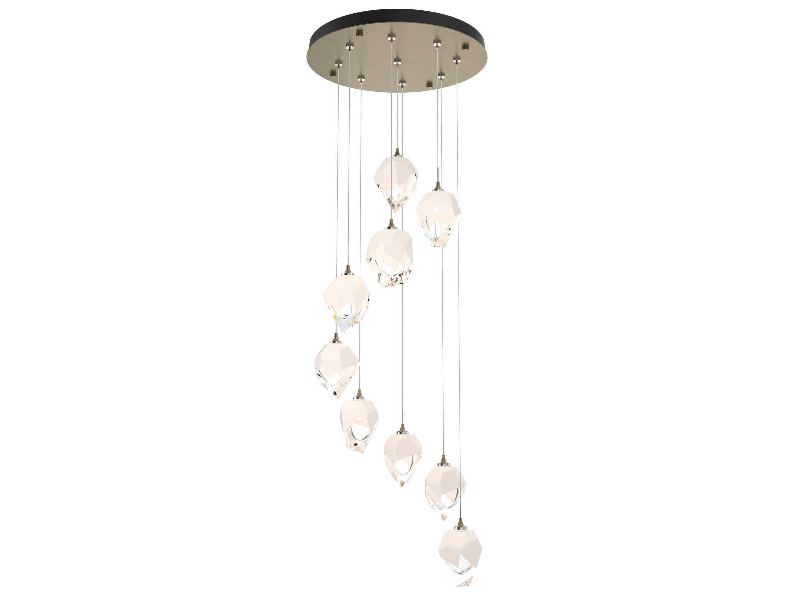 Hubbardton Forge Chrysalis 9-Light Crystal Glass Pendant