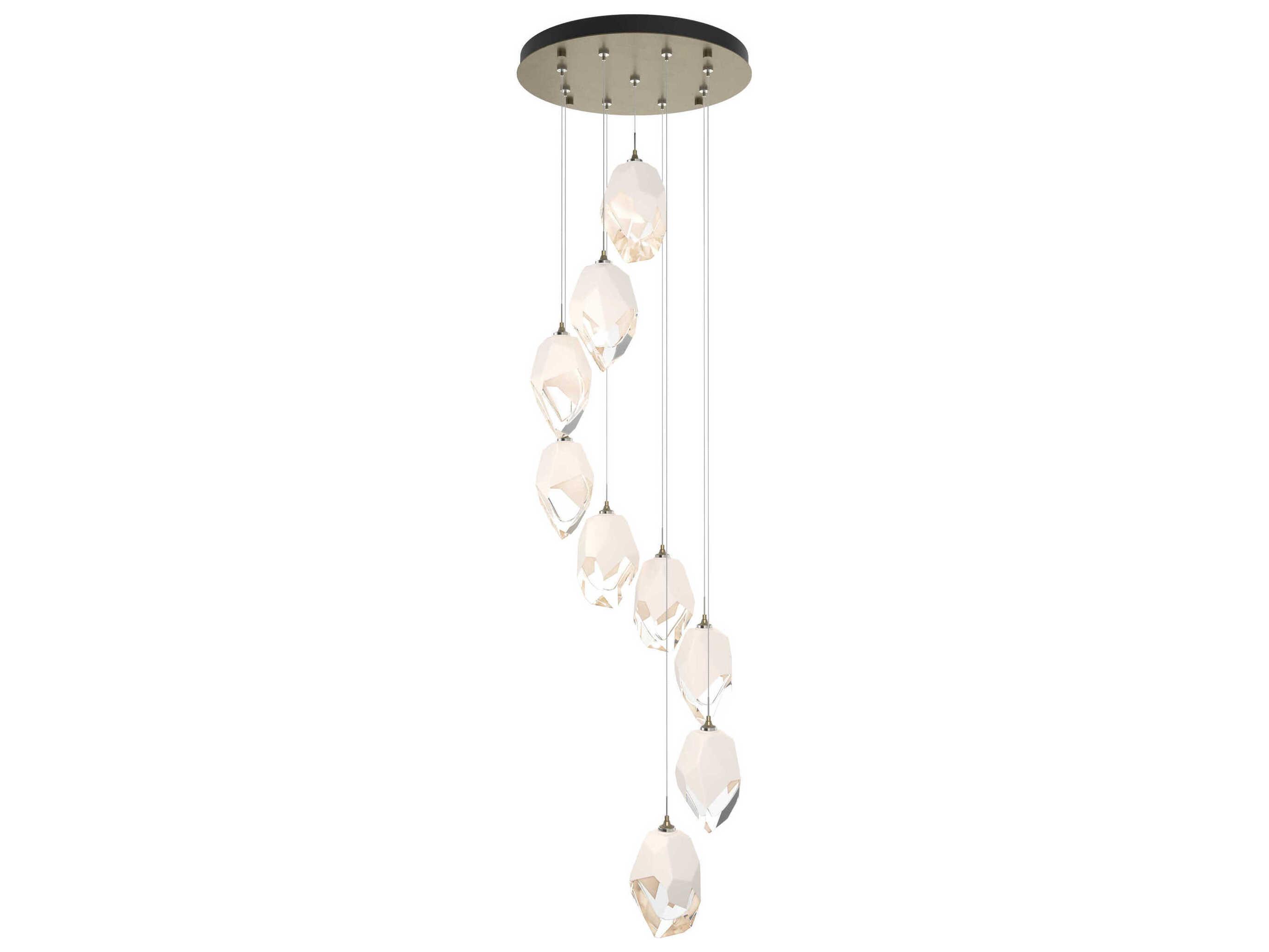 Hubbardton Forge Chrysalis 9-Light Crystal Glass Pendant