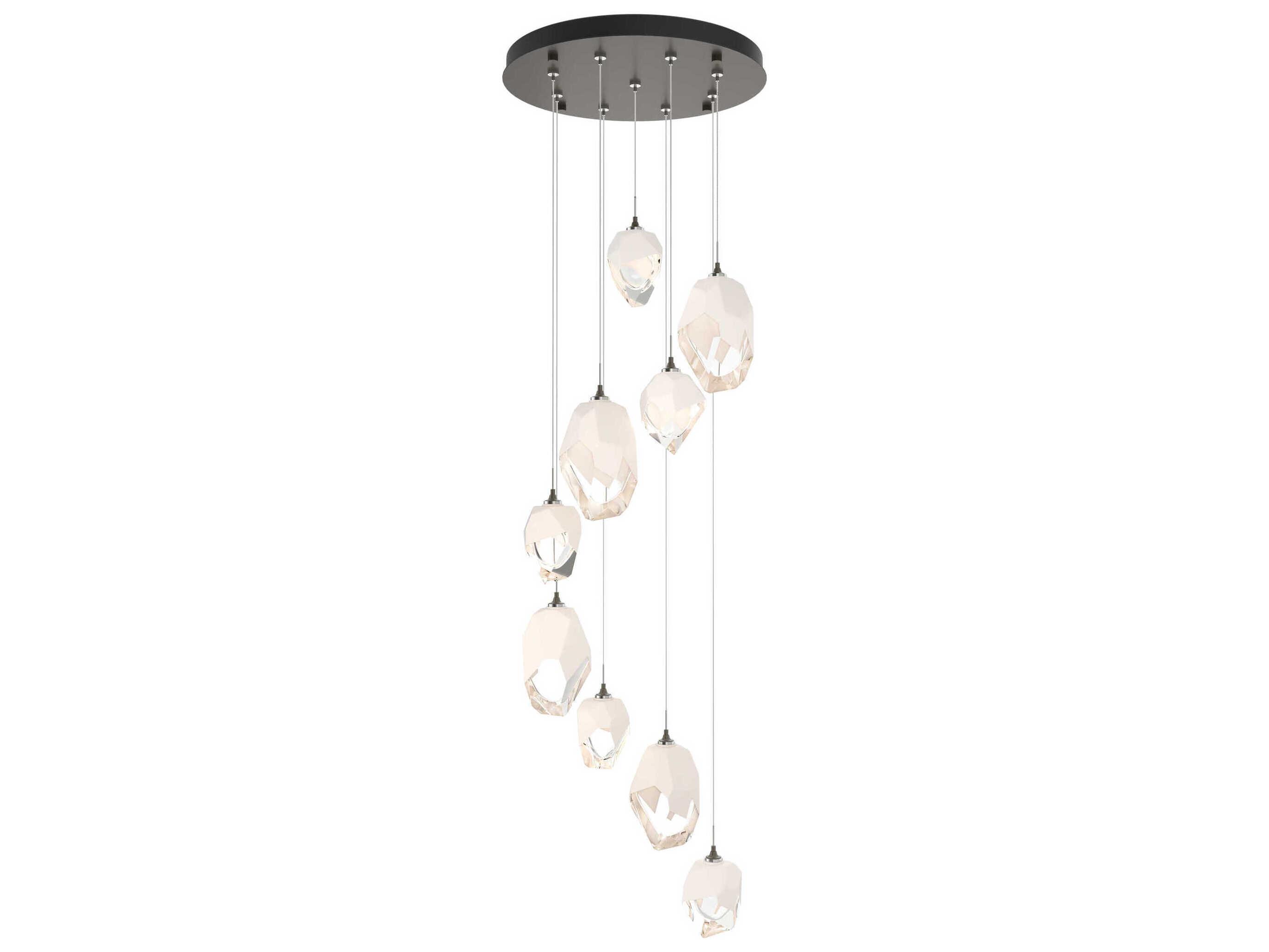 Hubbardton Forge Chrysalis 9-Light Crystal Glass Pendant