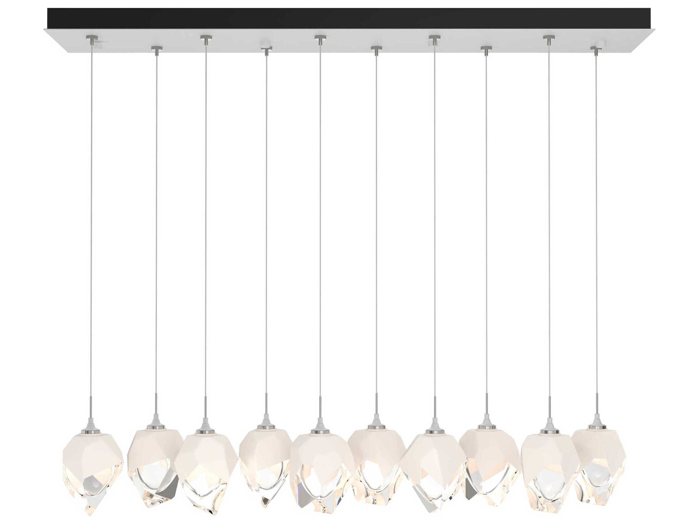 Hubbardton Forge Chrysalis 10-Light Crystal Glass Linear Island Pendant