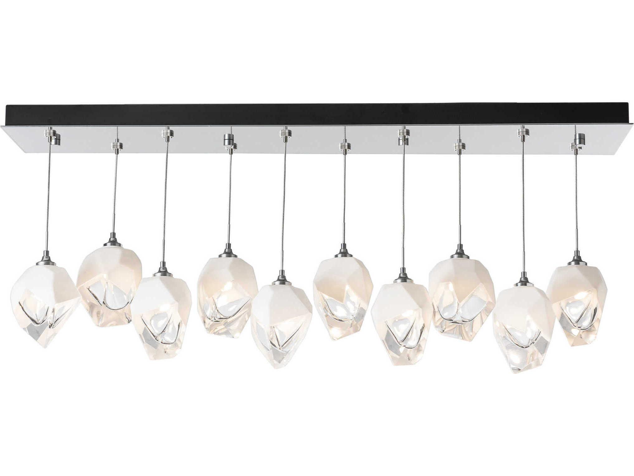 Hubbardton Forge Chrysalis 10-Light Crystal Glass Linear Island Pendant