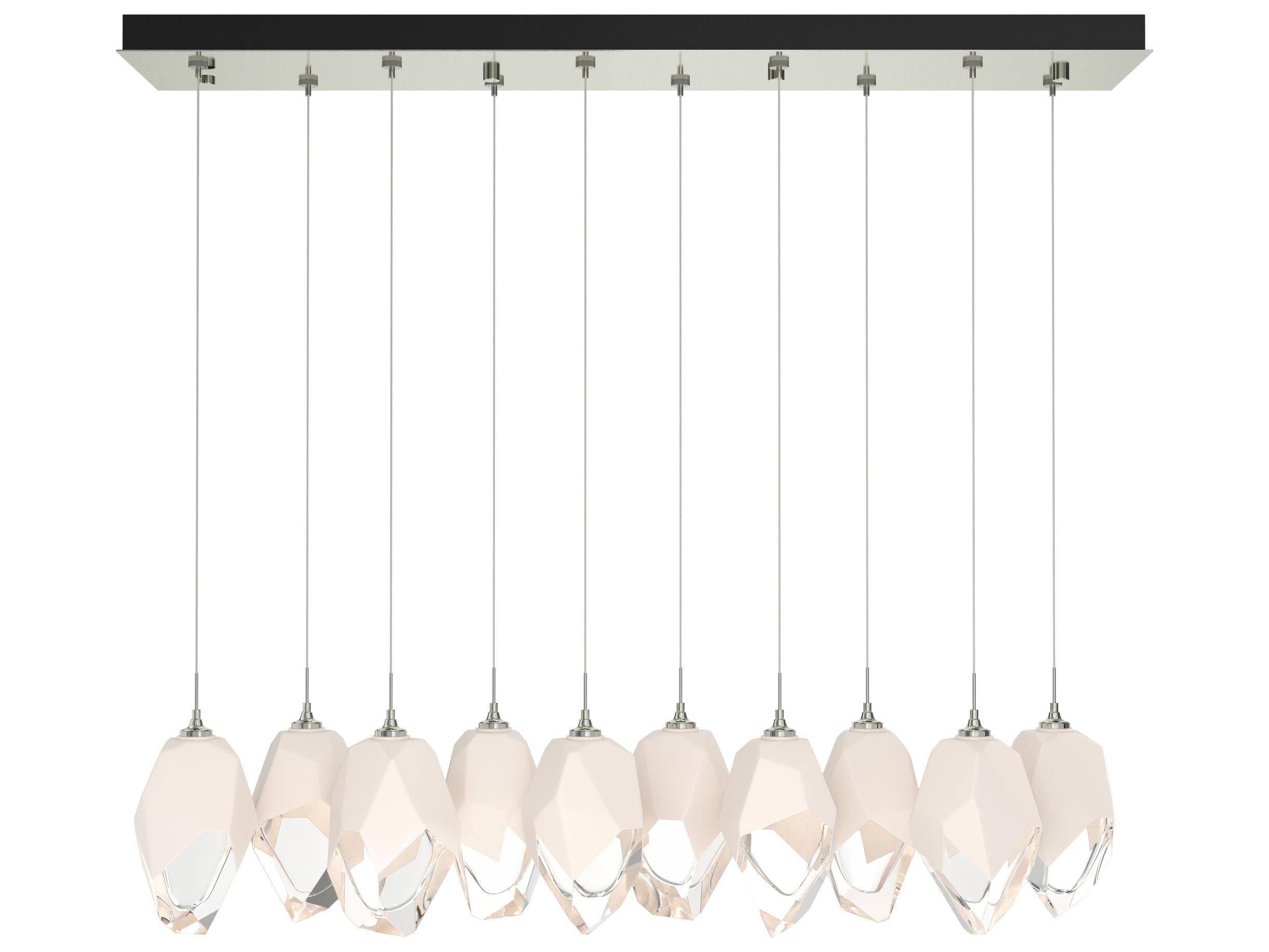 Hubbardton Forge Chrysalis 10-Light Crystal Glass Linear Island Pendant