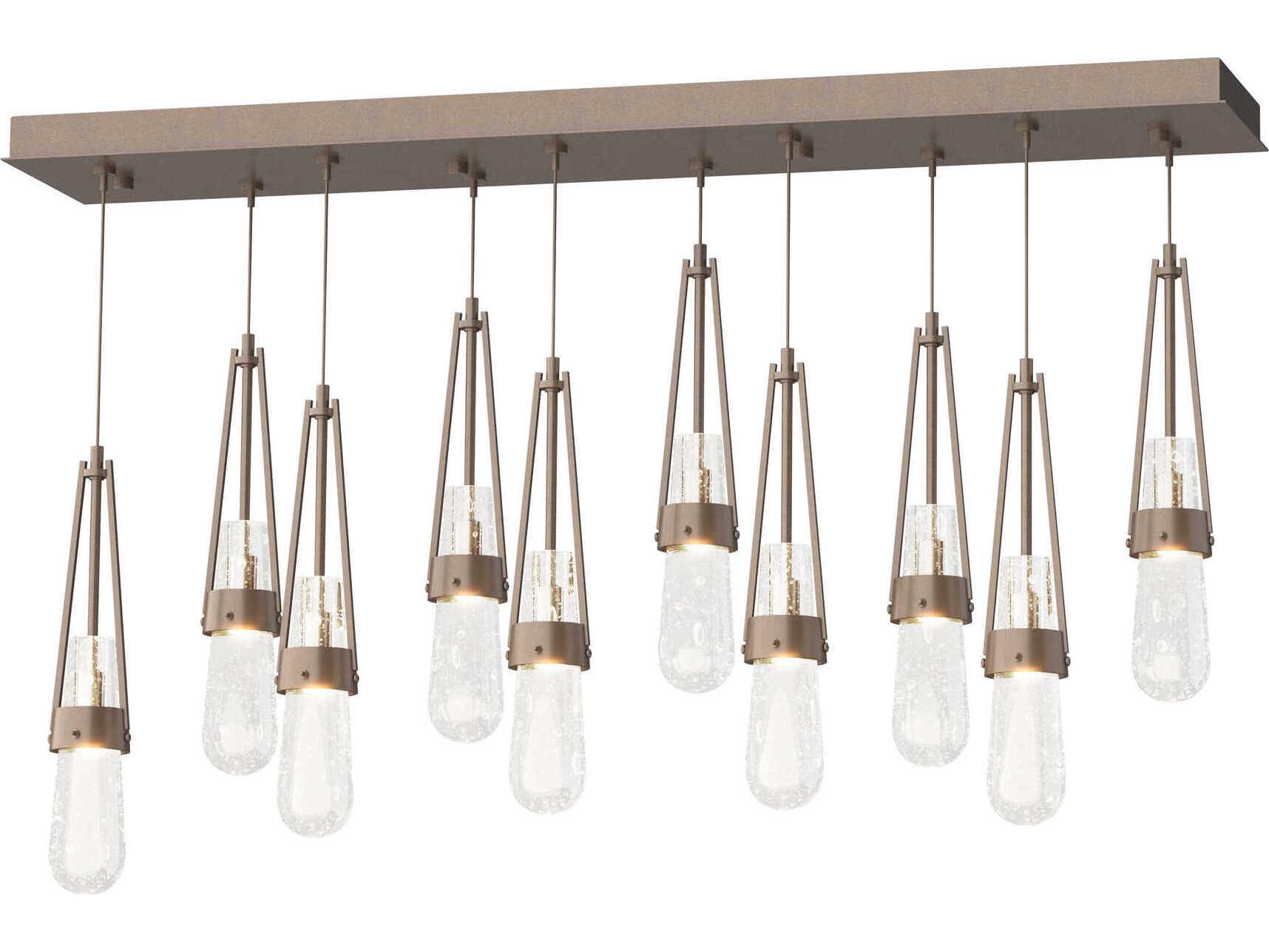 Hubbardton Forge Link 10-Light Glass Linear Island Pendant