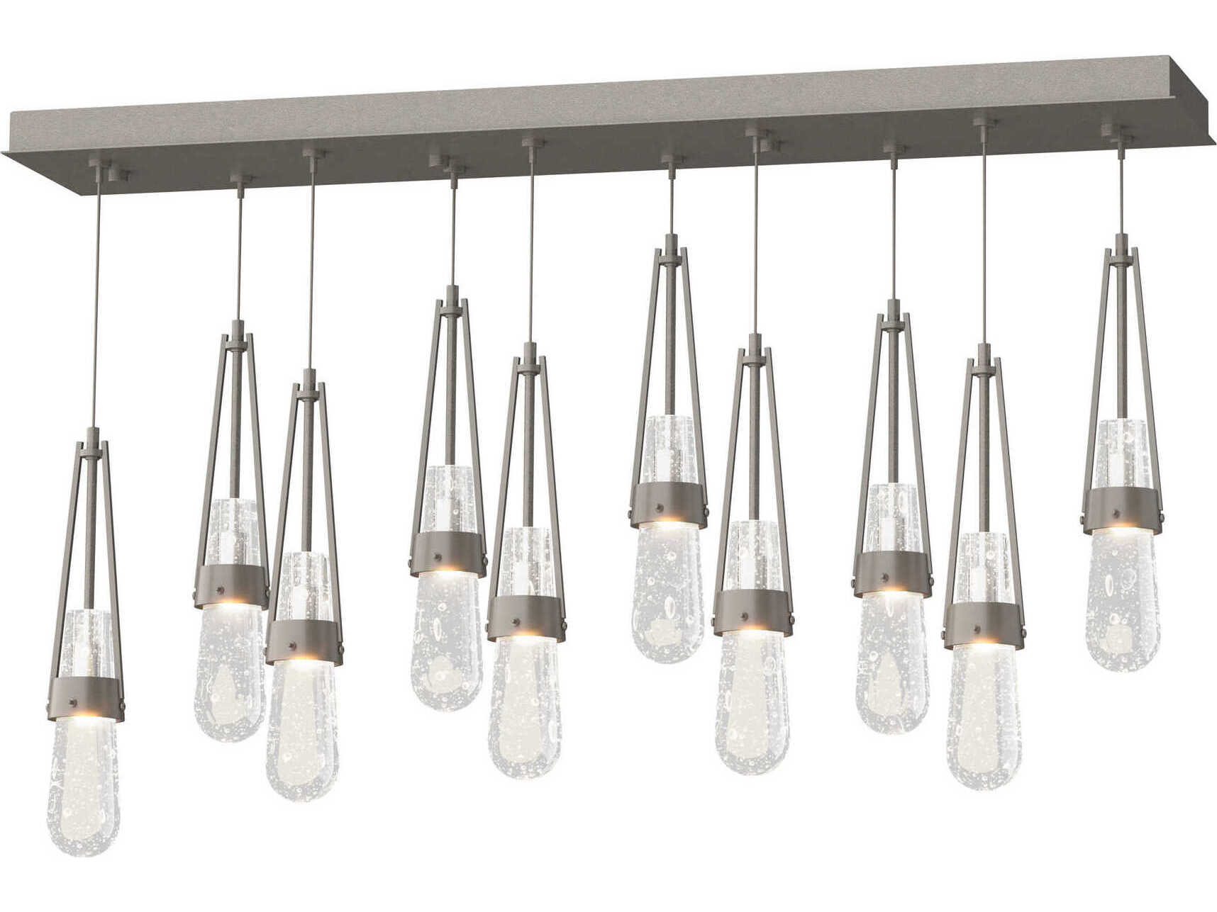 Hubbardton Forge Link 10-Light Glass Linear Island Pendant