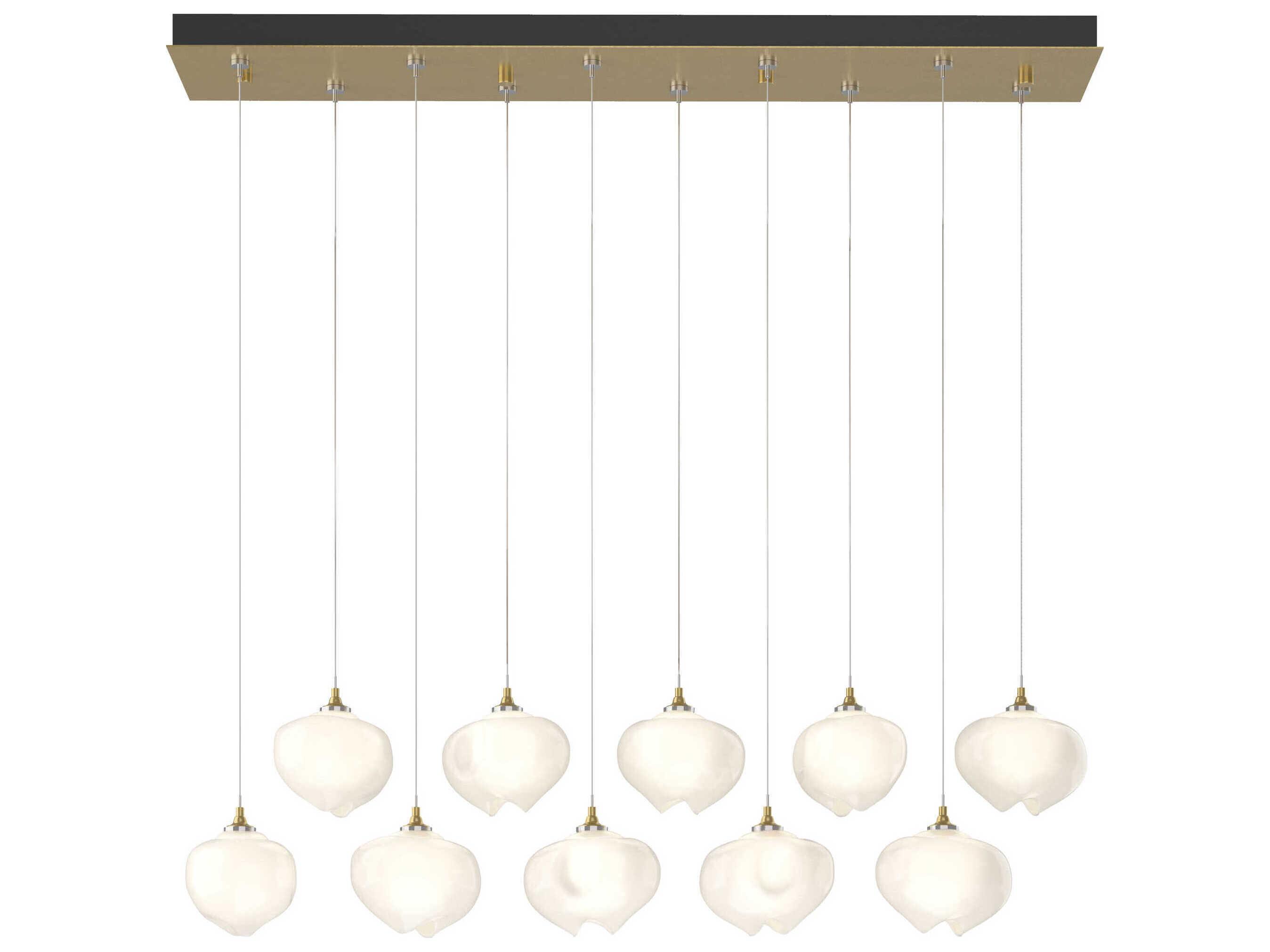 Hubbardton Forge Ume 10-Light Glass Linear Island Pendant