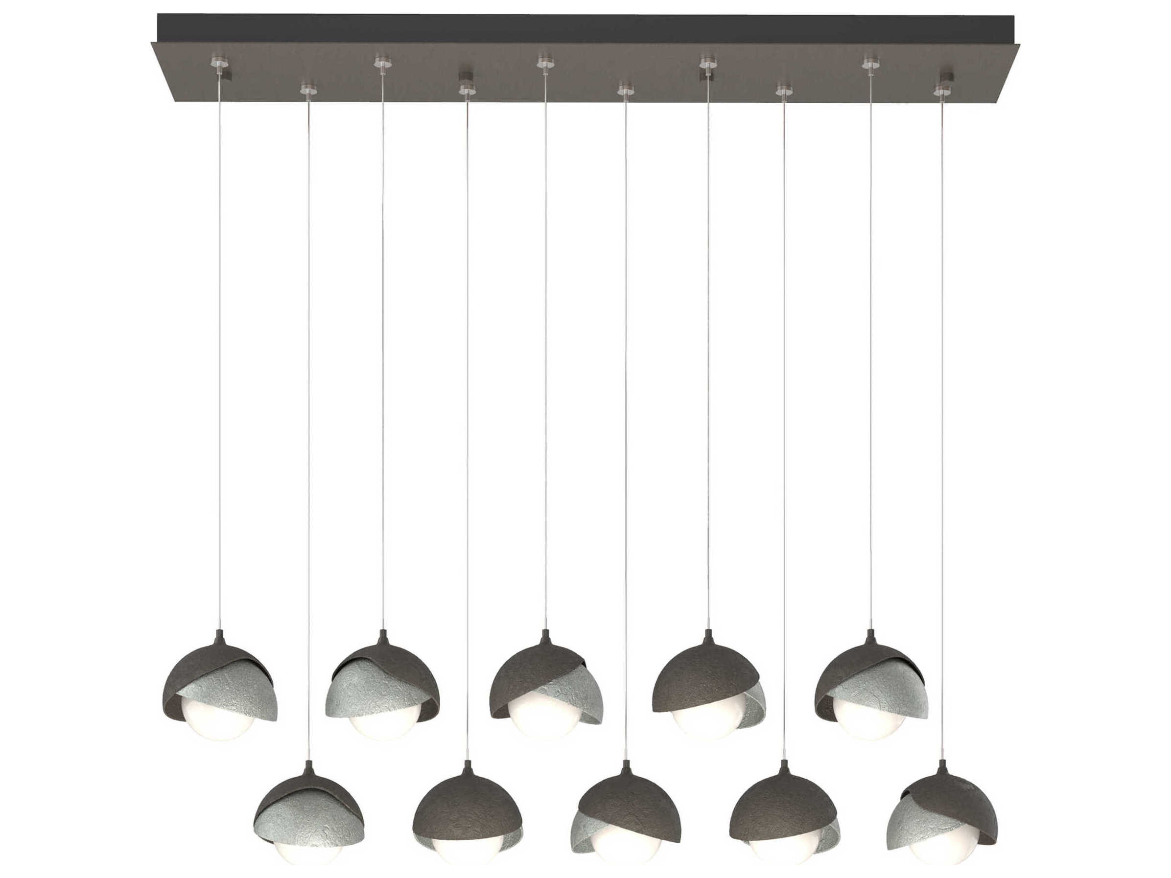 Hubbardton Forge Brooklyn 10-Light Glass Globe Linear Island Pendant