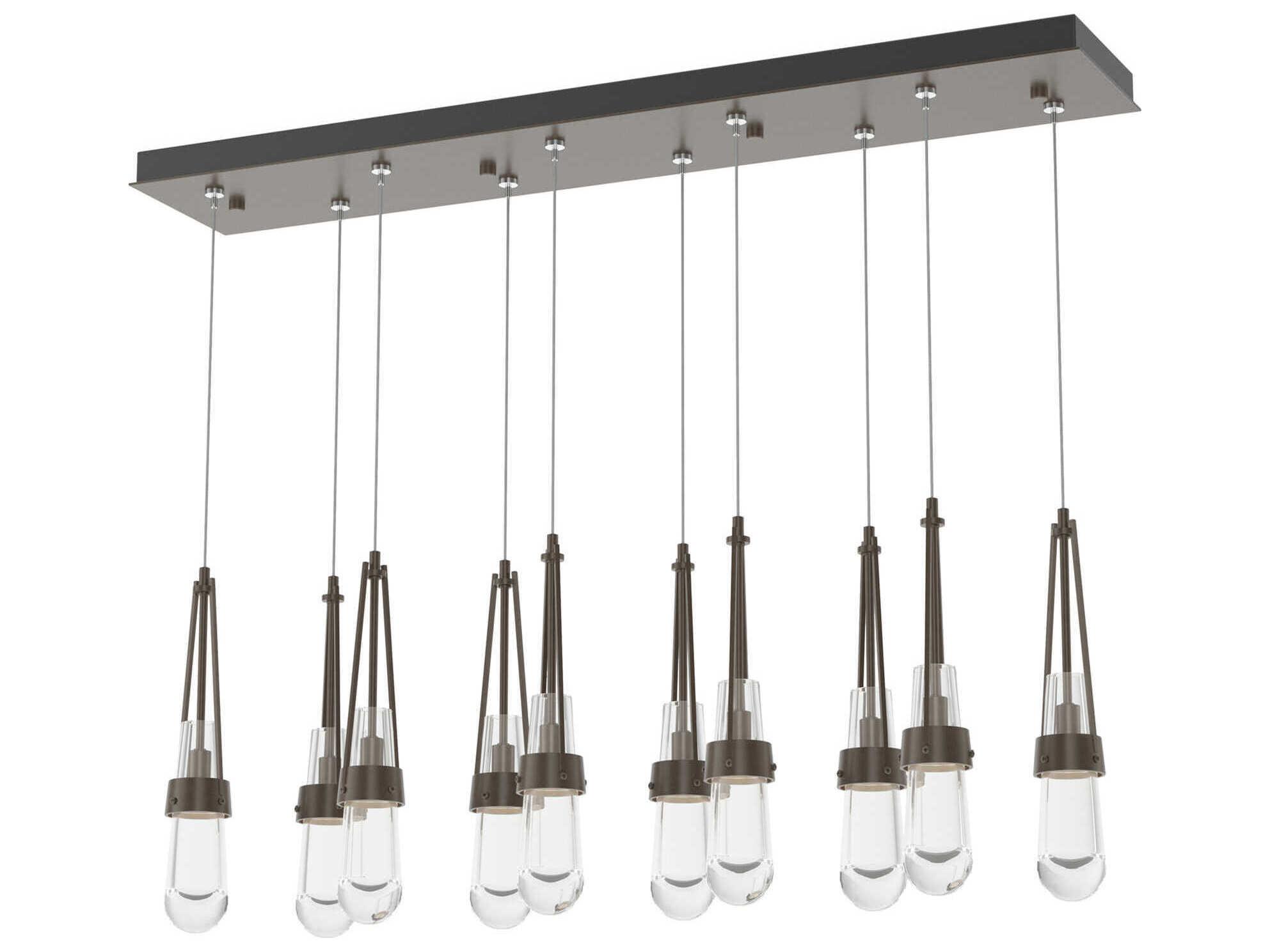 Hubbardton Forge Link 10-Light Glass Linear Island Pendant