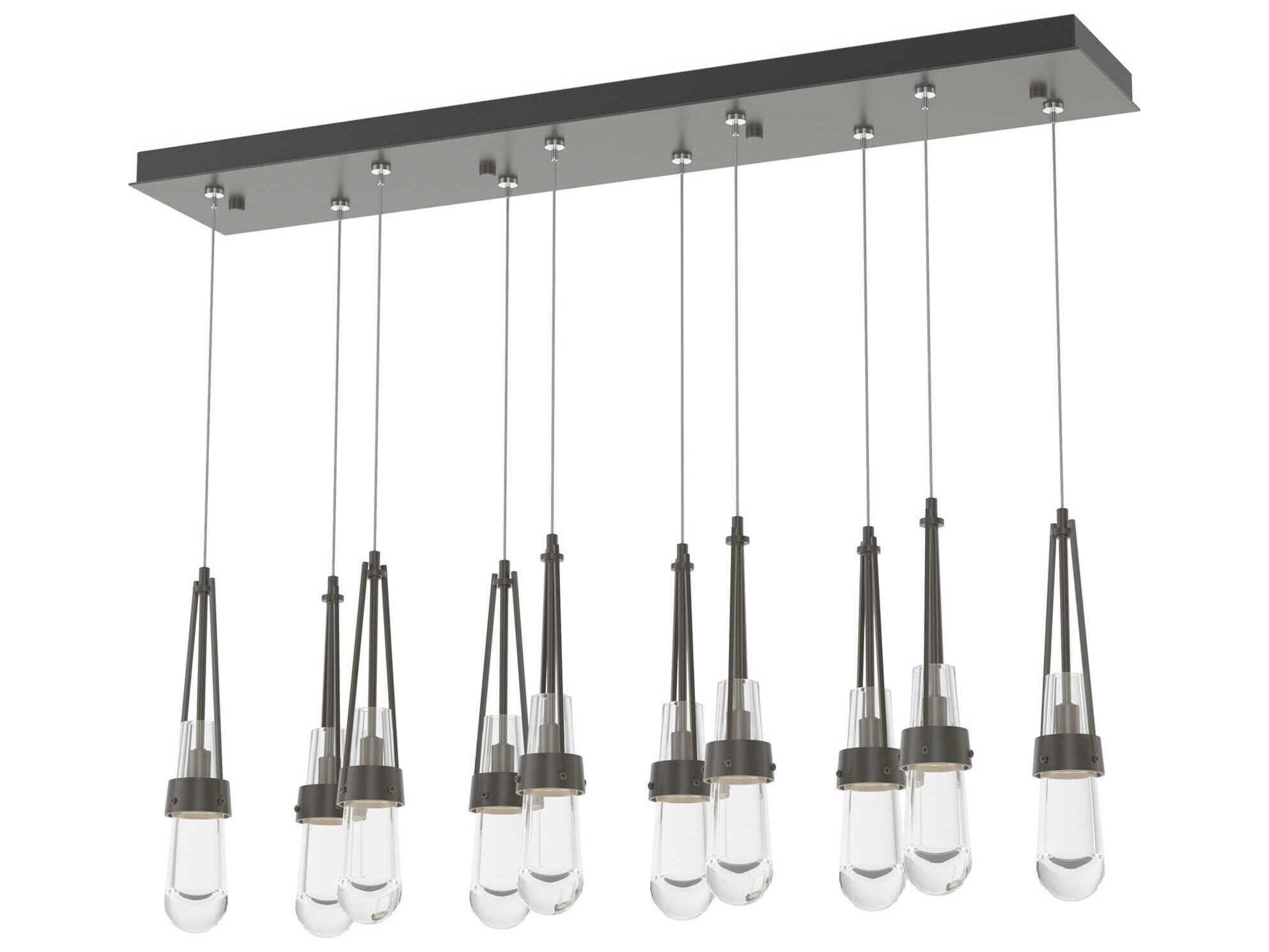 Hubbardton Forge Link 10-Light Glass Linear Island Pendant